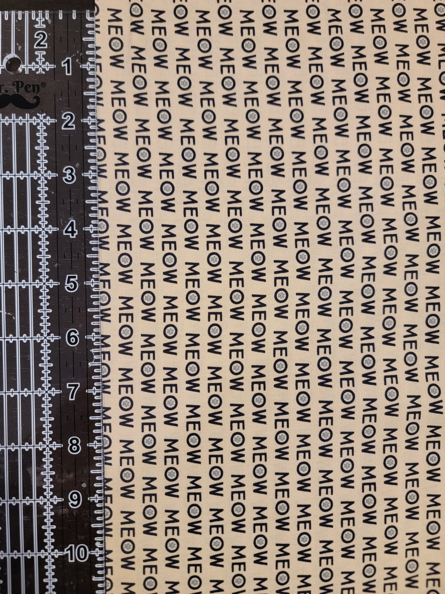 Purrfection Kittens- Meow Dark Butter Fabric (half yard increment)