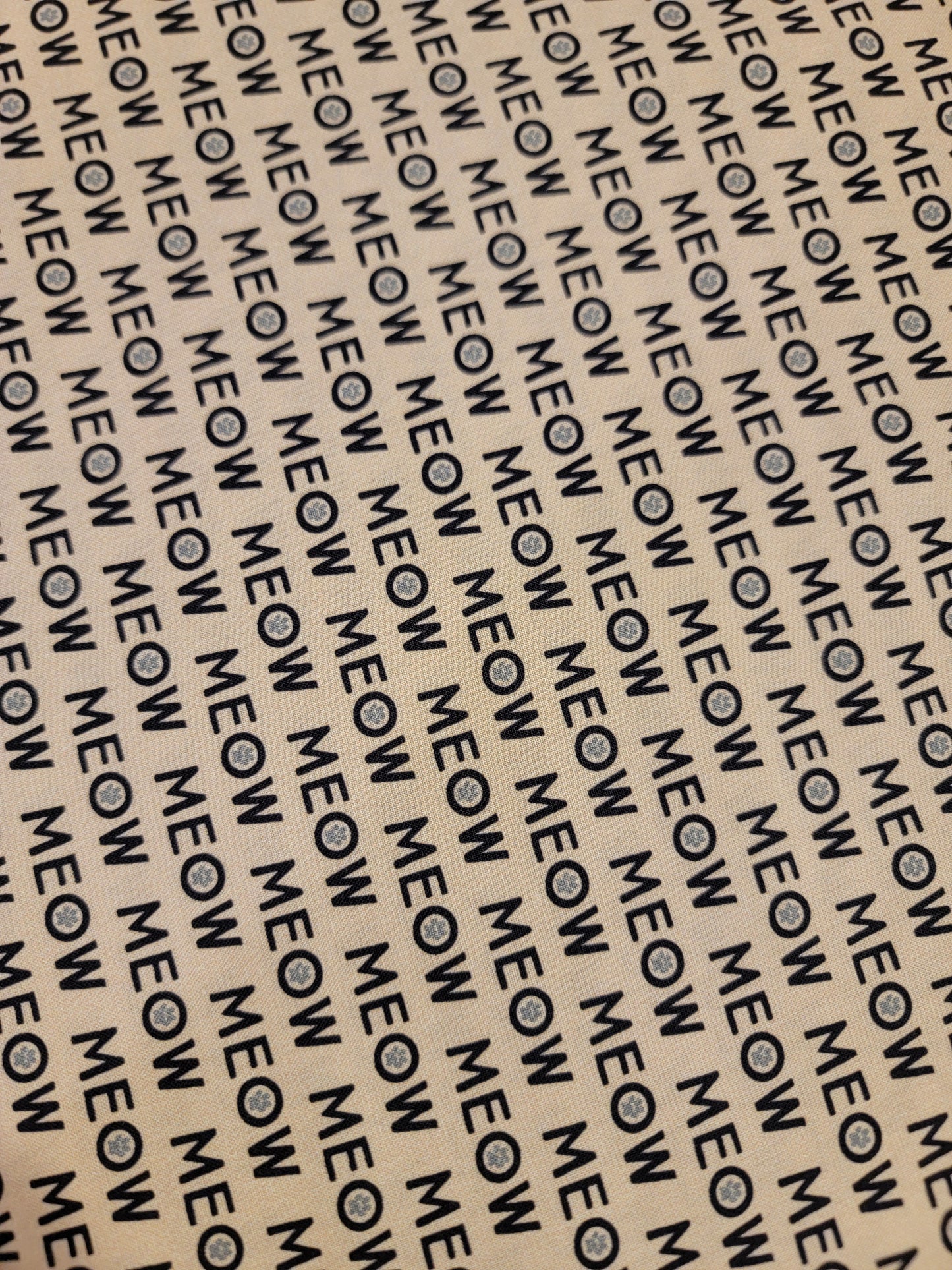Purrfection Kittens- Meow Dark Butter Fabric (half yard increment)