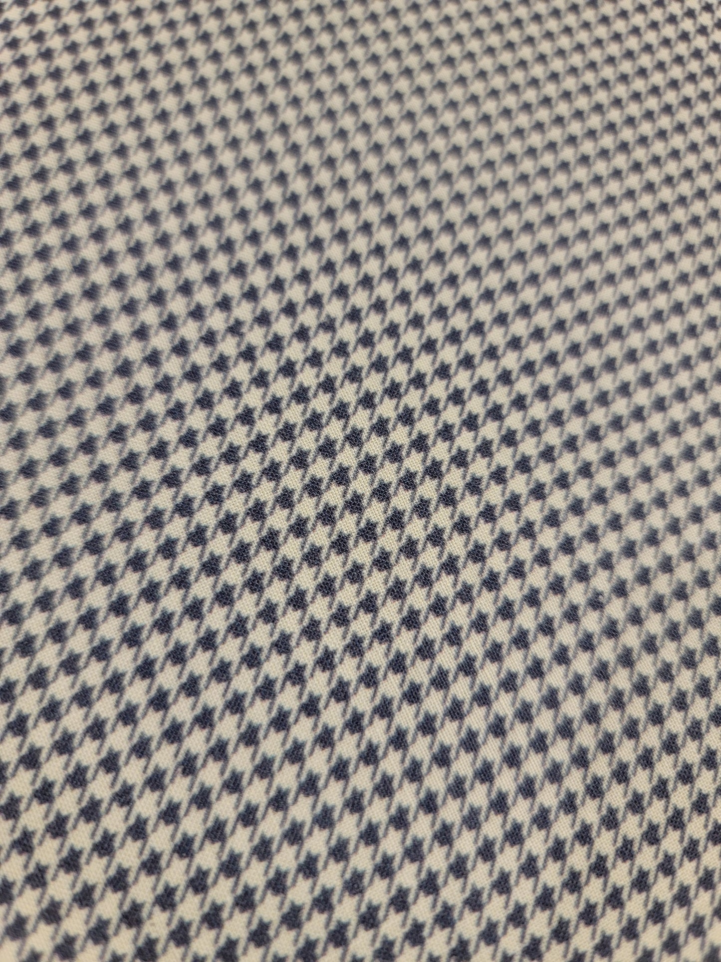 Honeybee- Navy Houndstooth Fabric (half yard increment)