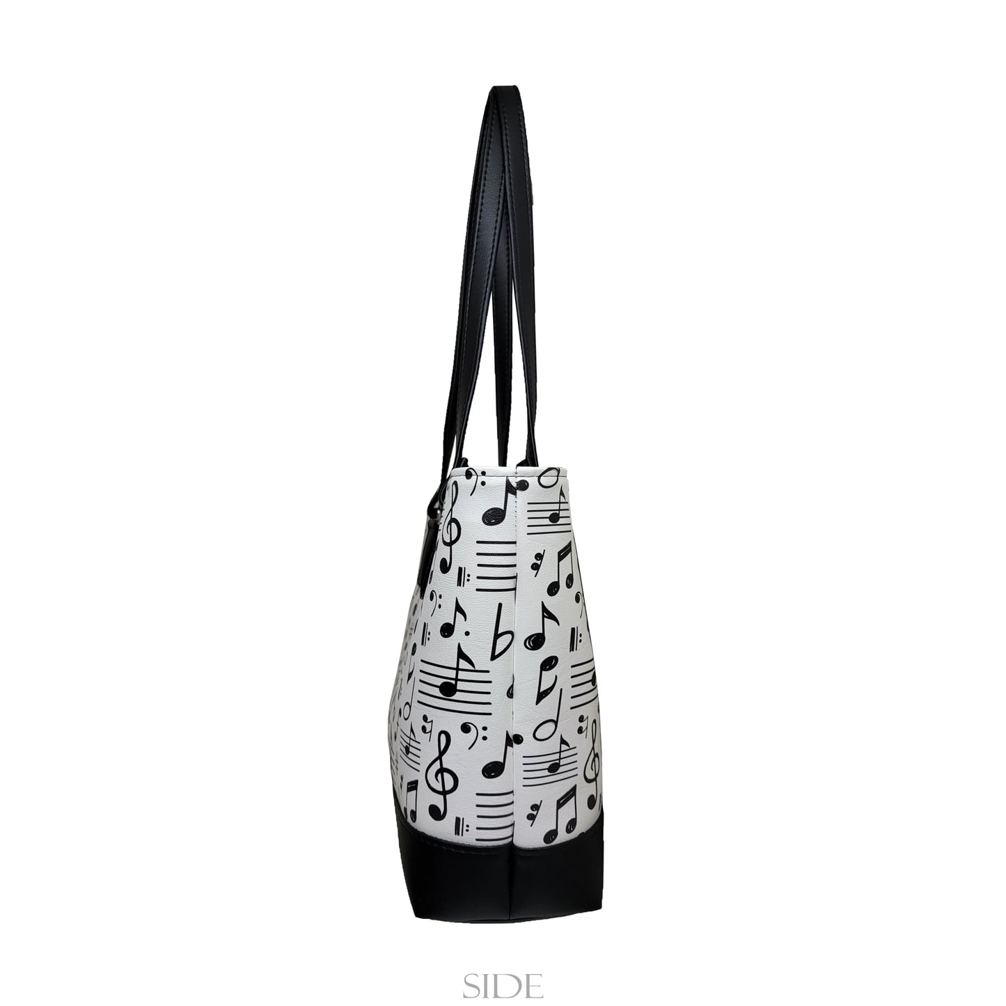 Music Notes Big B-zippered closure