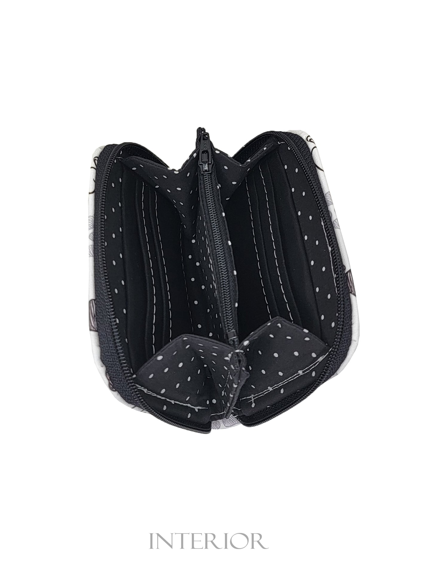 Paw Prints (black) Mini Zip Around Wallet