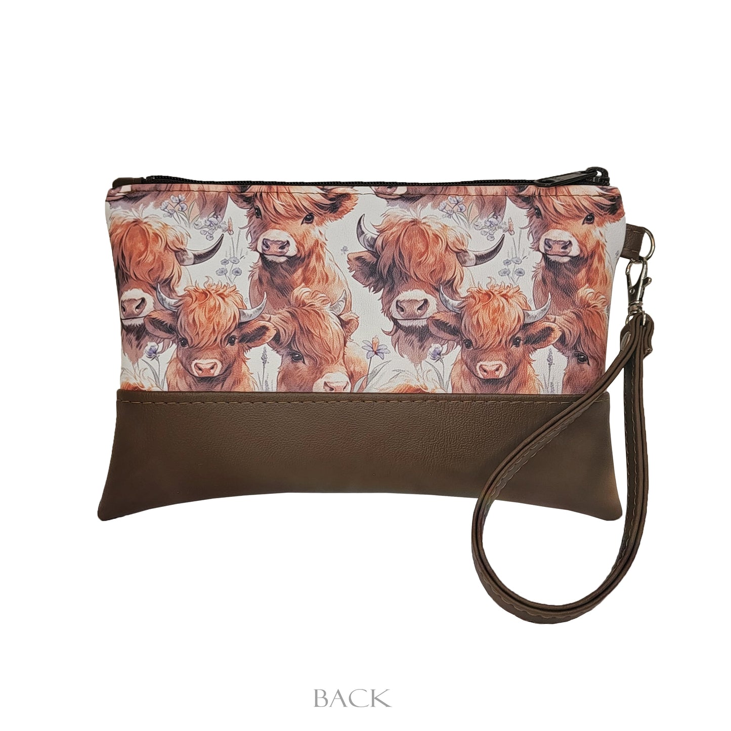 Sarah- Highland Cow Wristlet