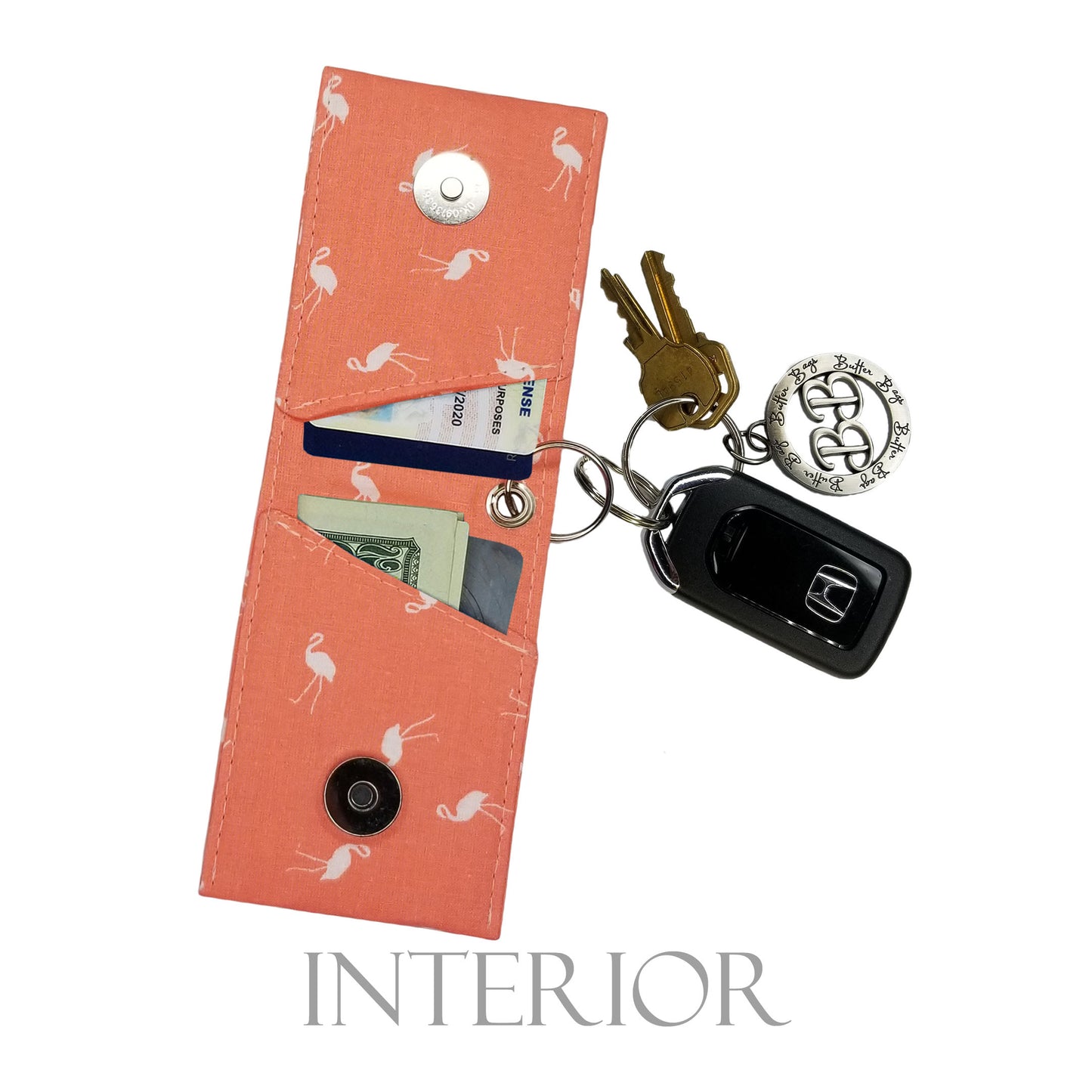 Flamingo Keychain Wallet