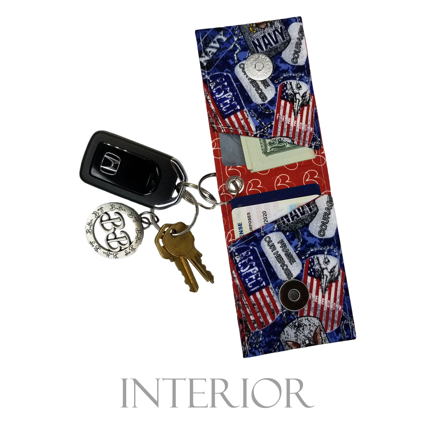 Navy Keychain Wallet