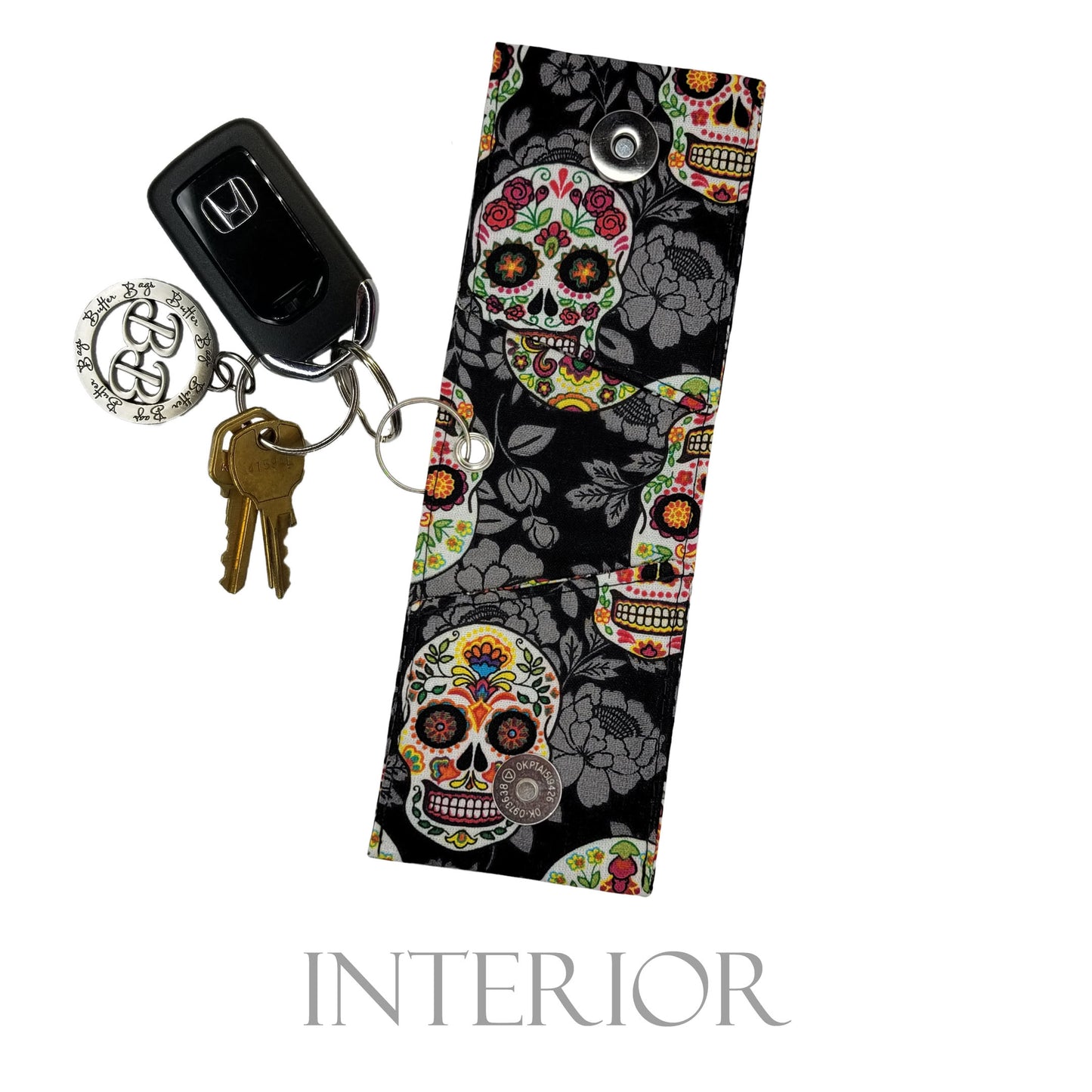 Sugar Skull Keychain Wallet