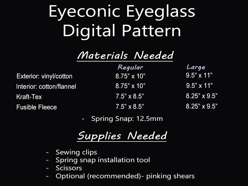 Eyeconic Eyeglass Case- Digital Pattern