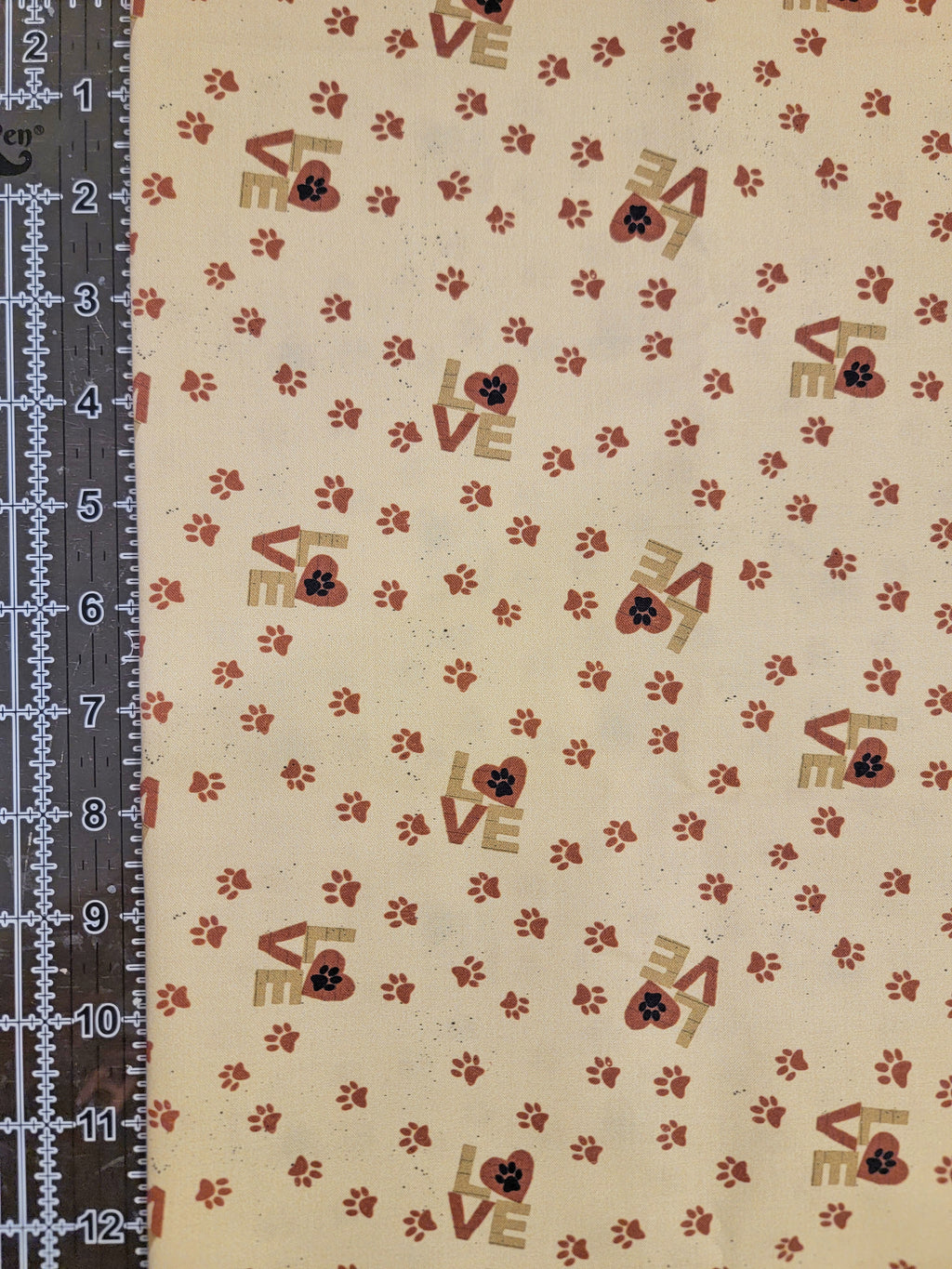 Purrfection Kittens- Paw Prints Red Fabric (half yard increment)