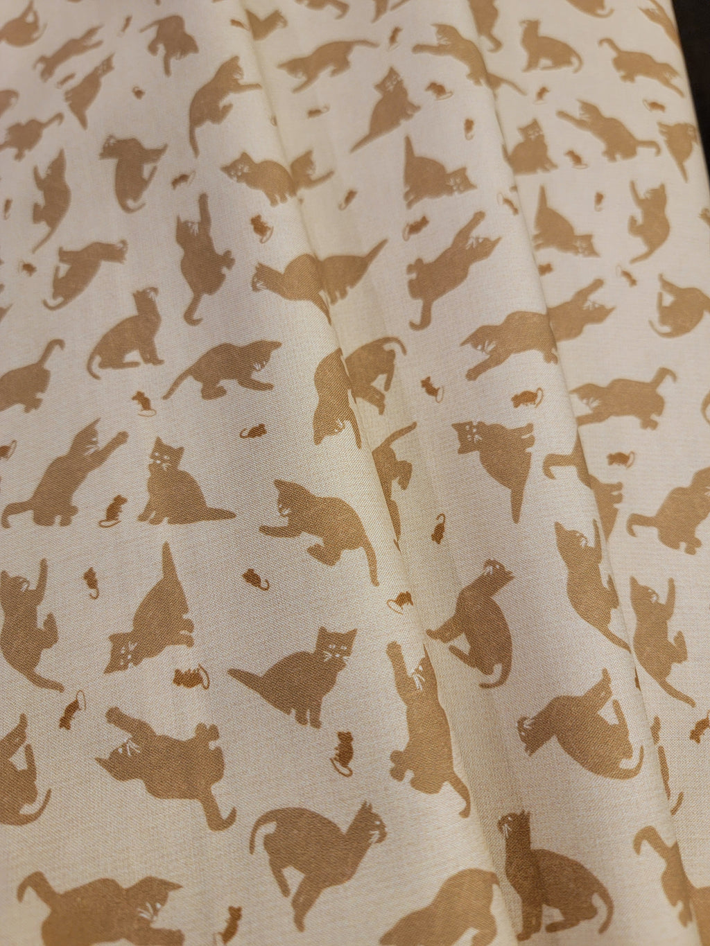 Purrfection Kittens- Dark Butter Cats Fabric (half yard increment)