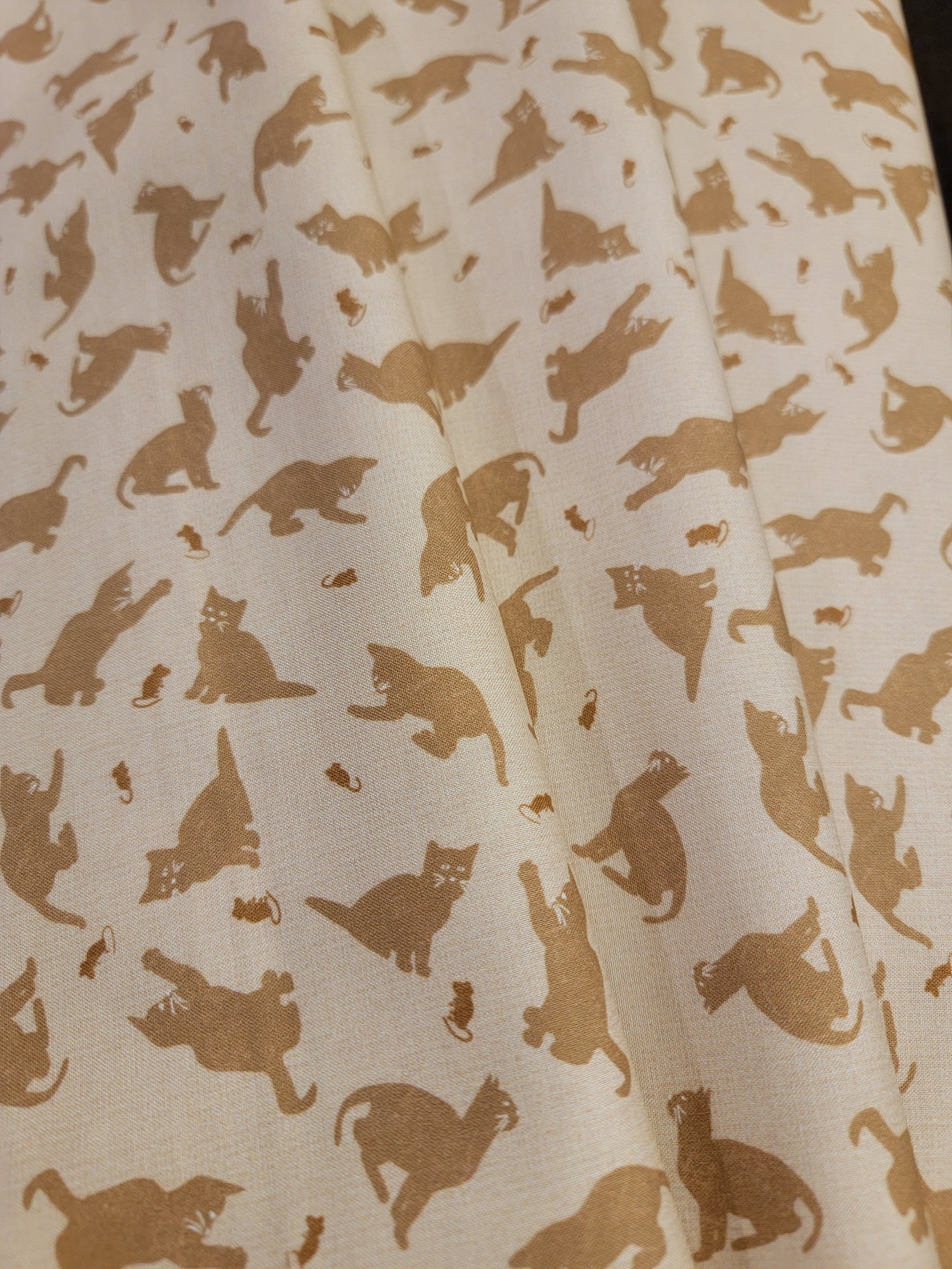 Purrfection Kittens- Dark Butter Cats Fabric (half yard increment)