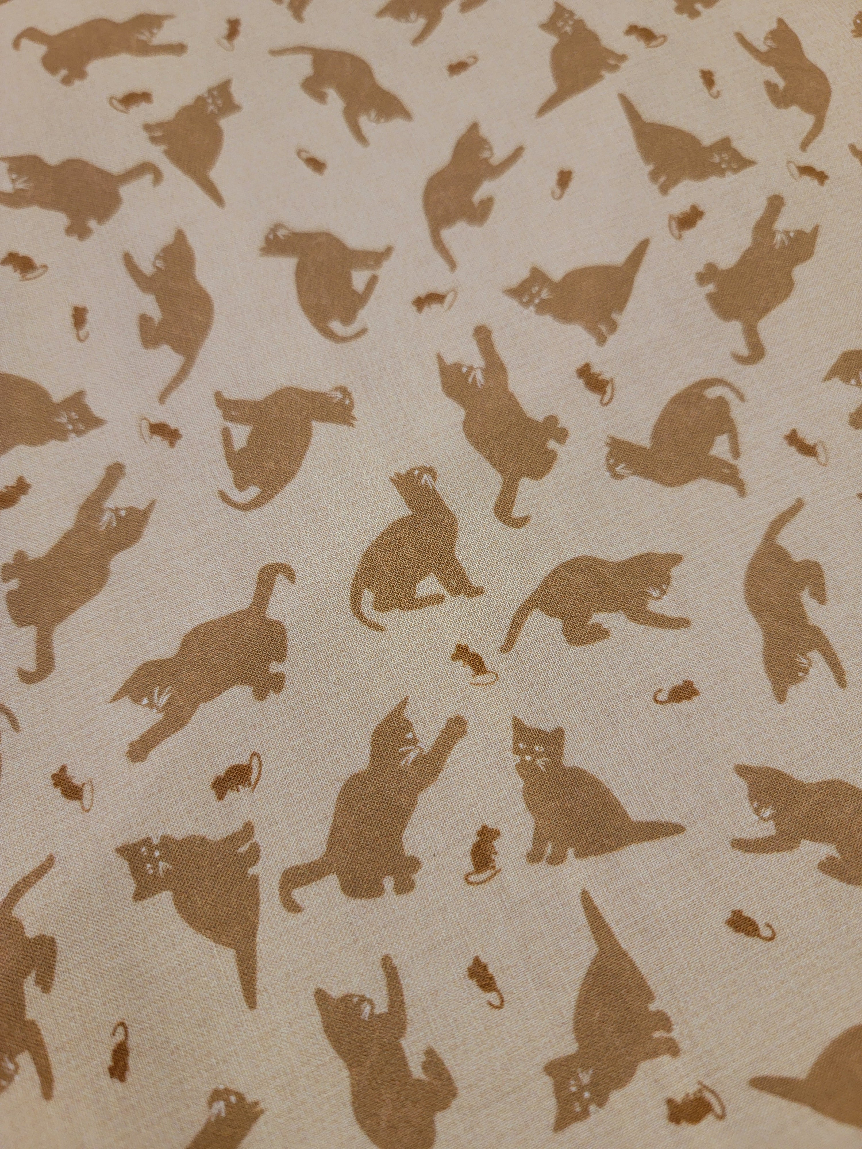 Purrfection Kittens- Dark Butter Cats Fabric (half yard increment)