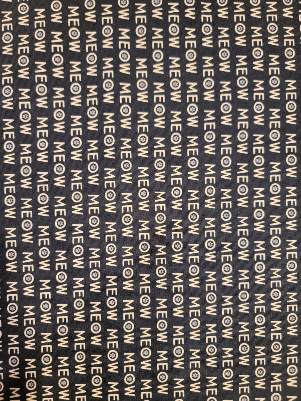 Purrfection Kittens- Meow Black Fabric (half yard increment)