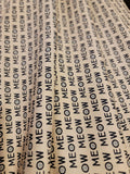 Purrfection Kittens- Meow Dark Butter Fabric (half yard increment)