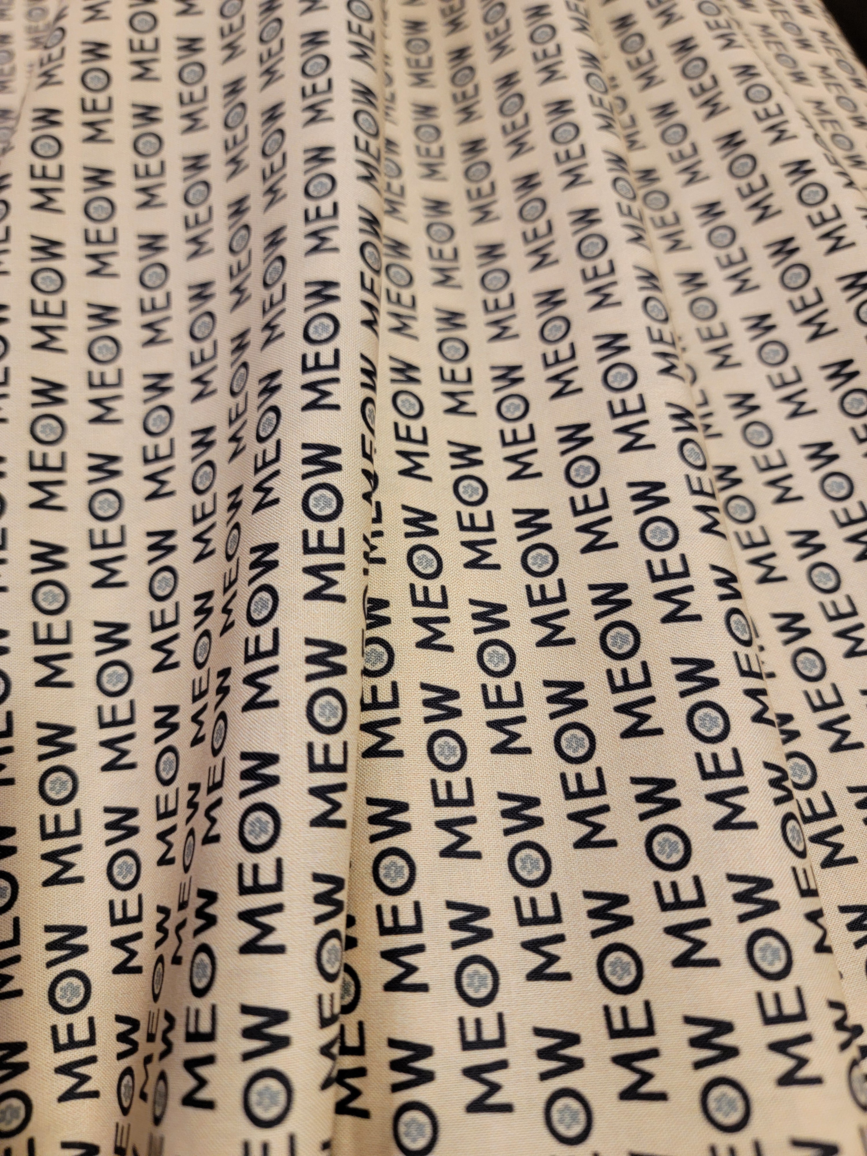 Purrfection Kittens- Meow Dark Butter Fabric (half yard increment)