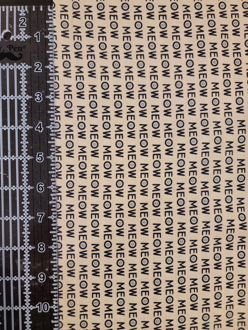 Purrfection Kittens- Meow Dark Butter Fabric (half yard increment)