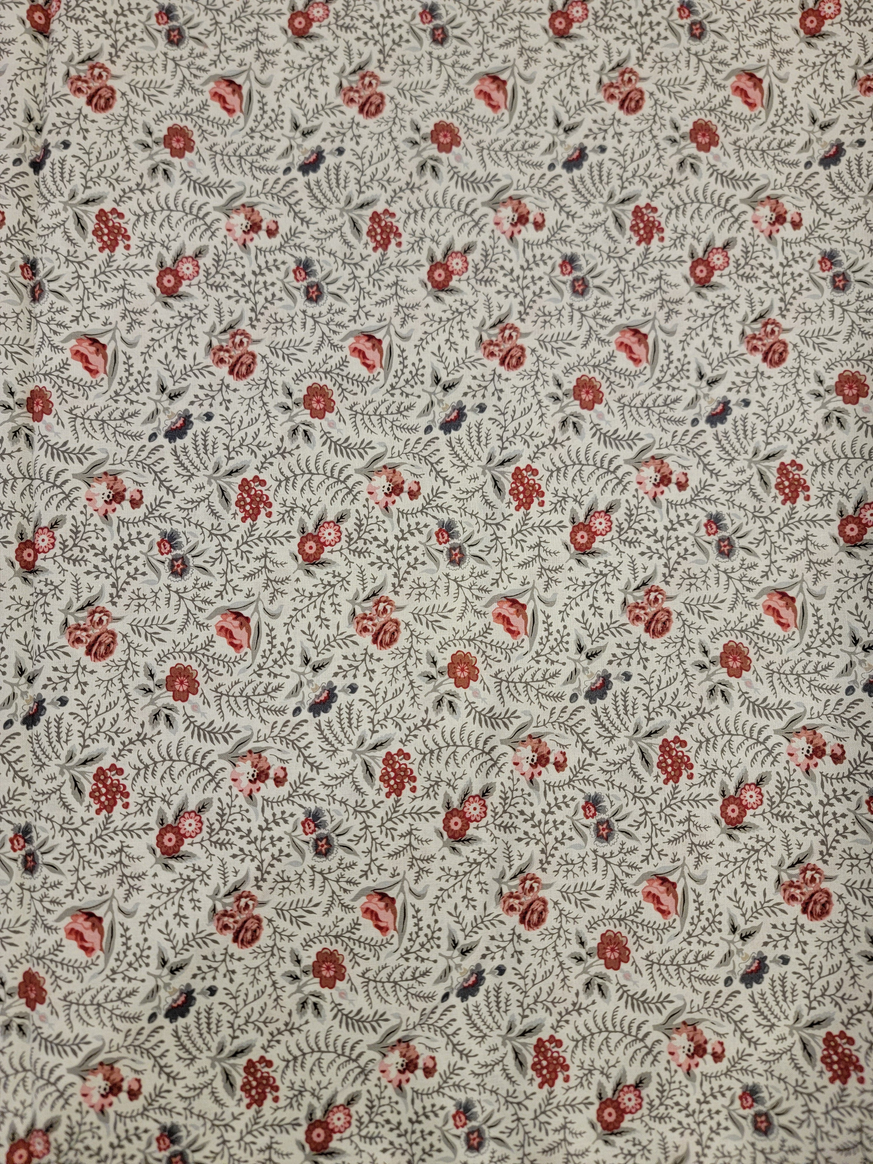 Audrey- Rose & Ferns Fabric (half yard increment)