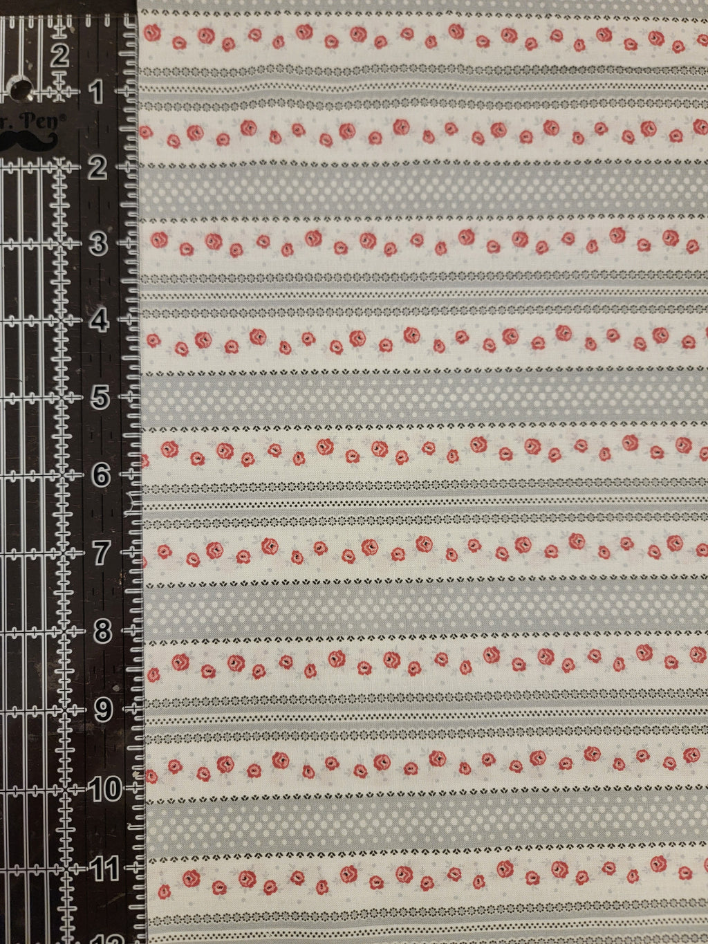 Audrey- Rose & Stripes Fabric (half yard increment)
