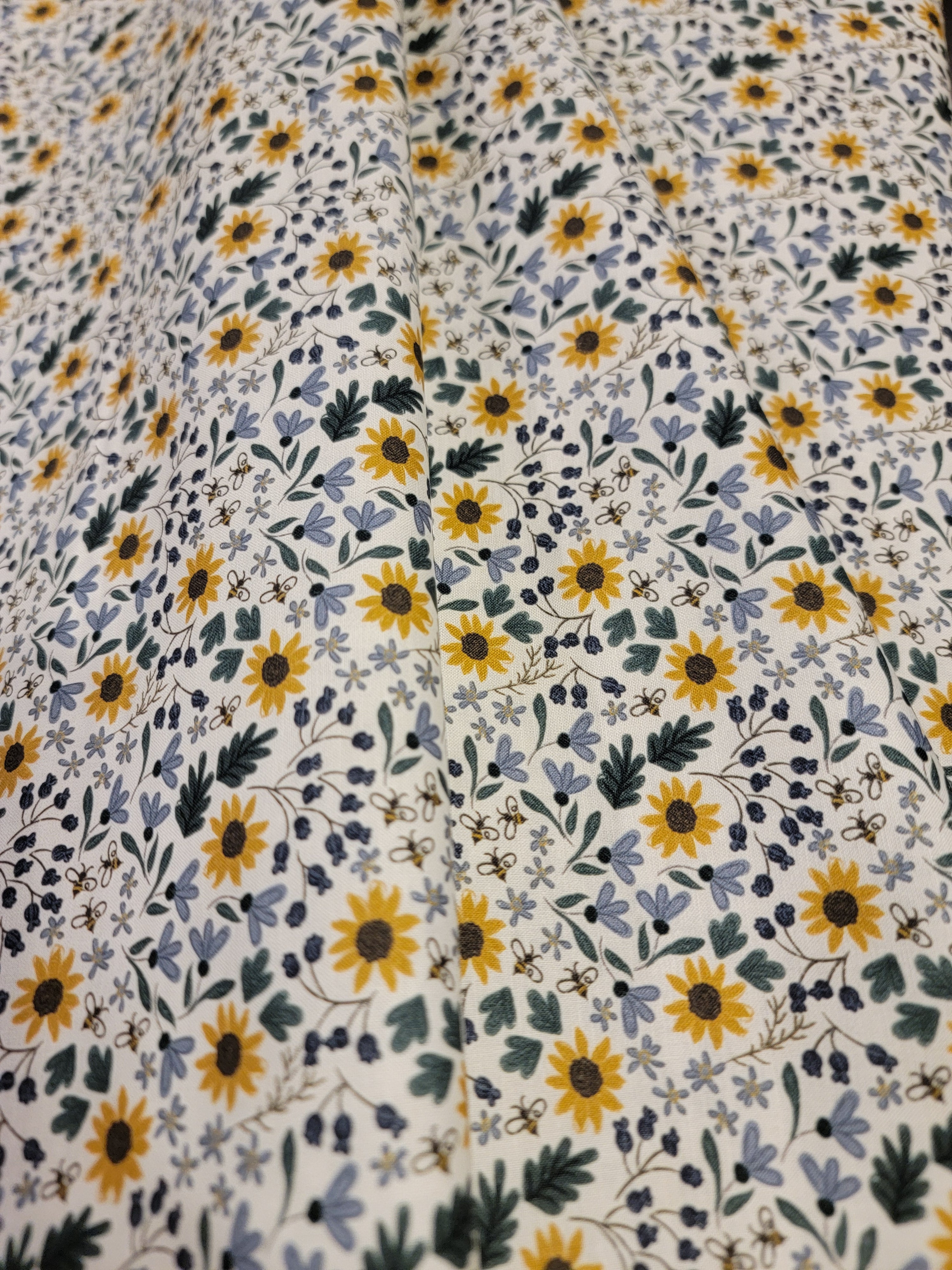 Honeybee- Sunflower Meadow Fabric (half yard increment)