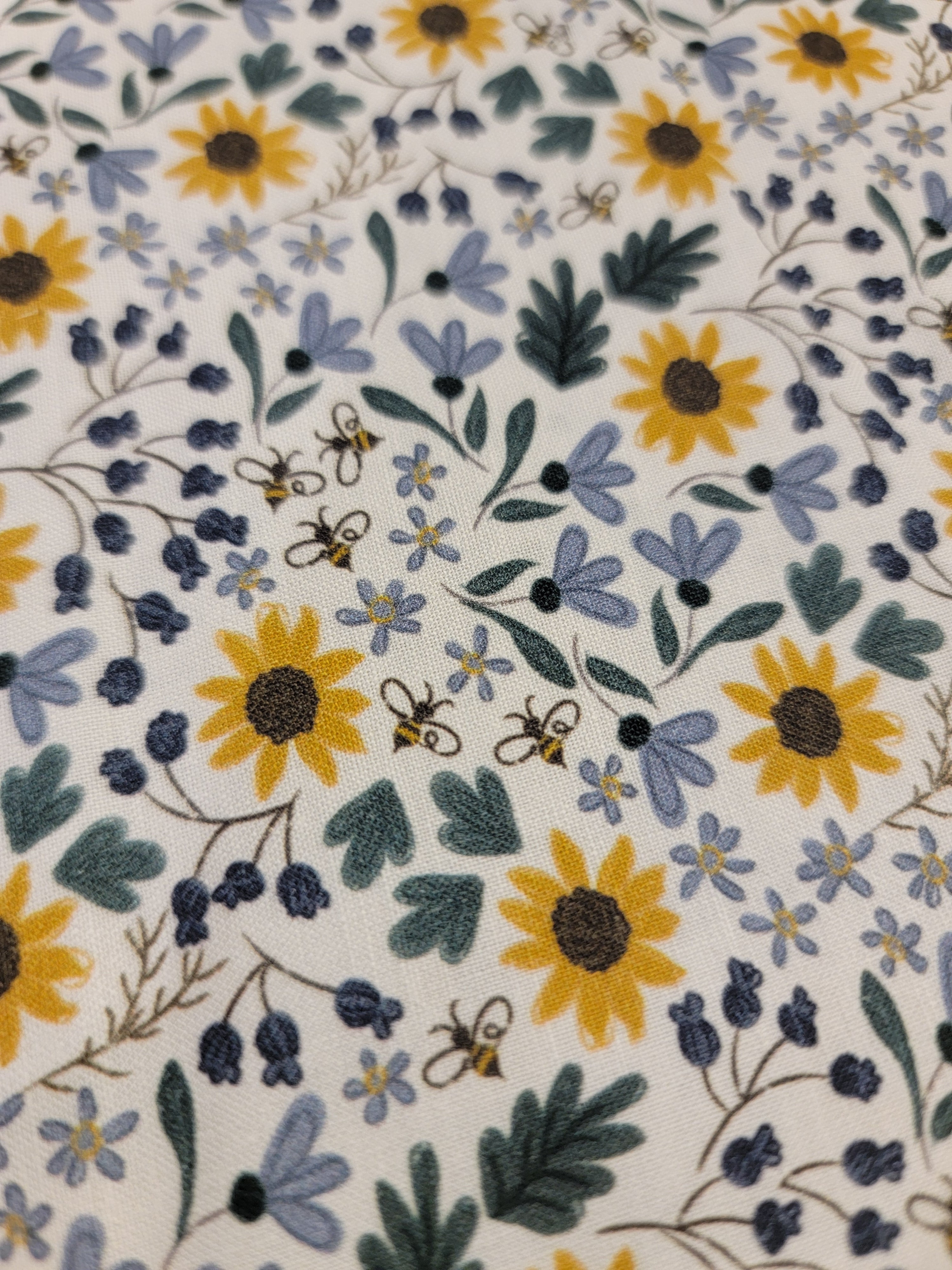 Honeybee- Sunflower Meadow Fabric (half yard increment)