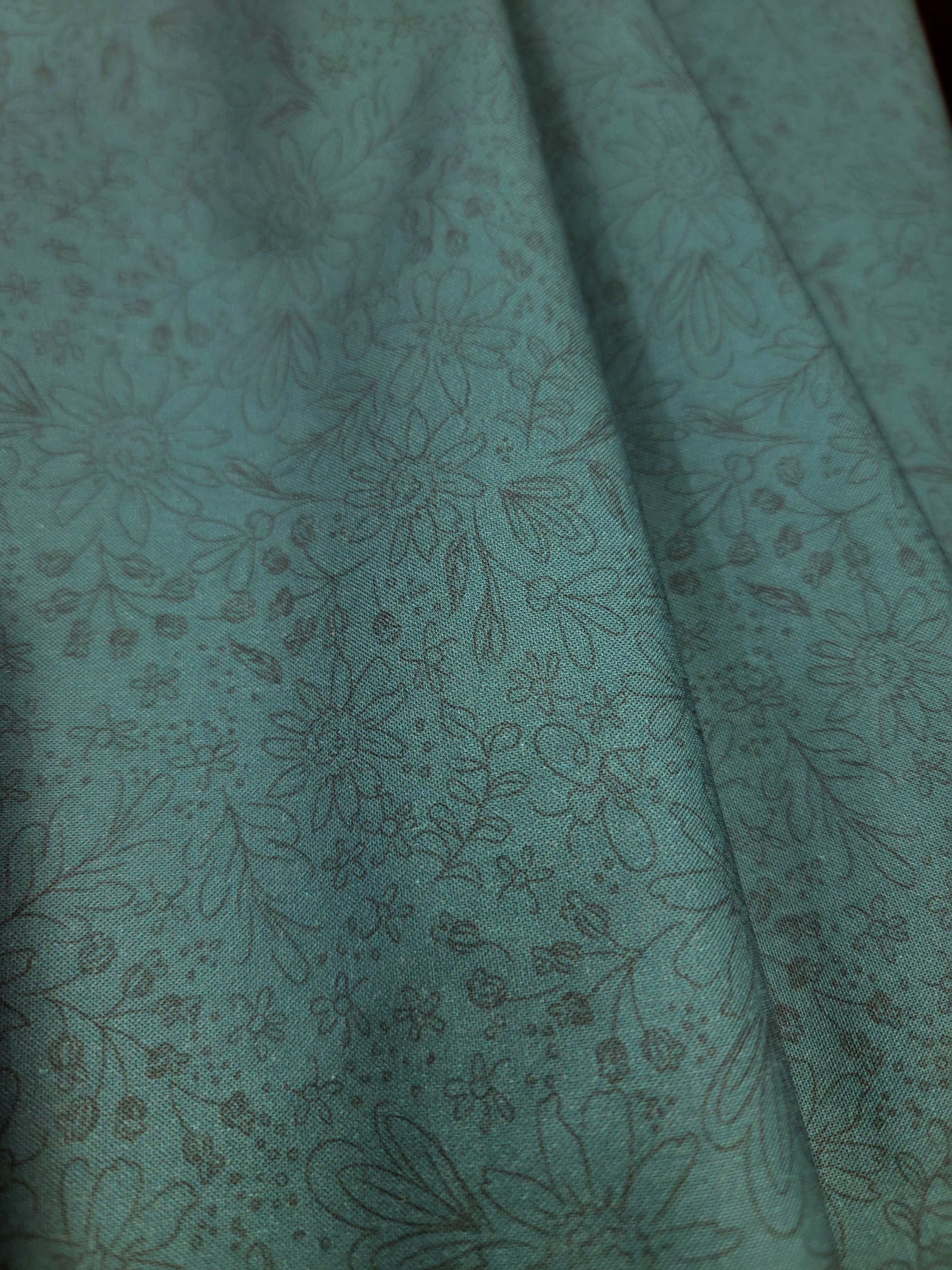 Honeybee- Forest Sketched Floral Fabric (half yard increment)