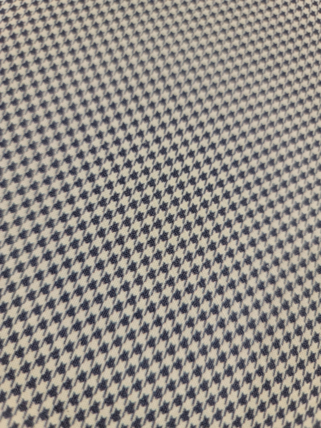 Honeybee- Navy Houndstooth Fabric (half yard increment)