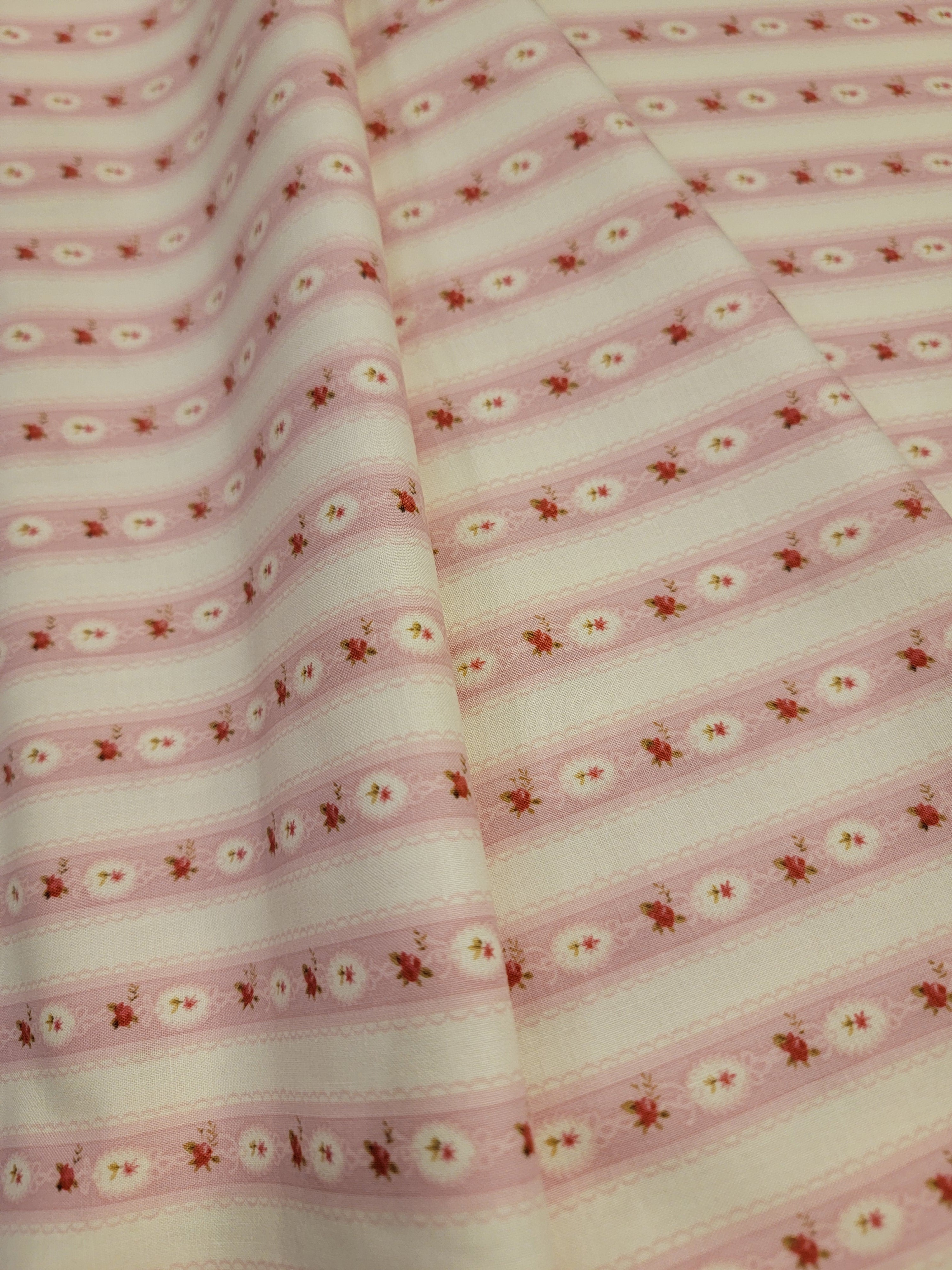 Charlotte- Rose & Ribbon Lace Fabric (half yard increment) (Copy)