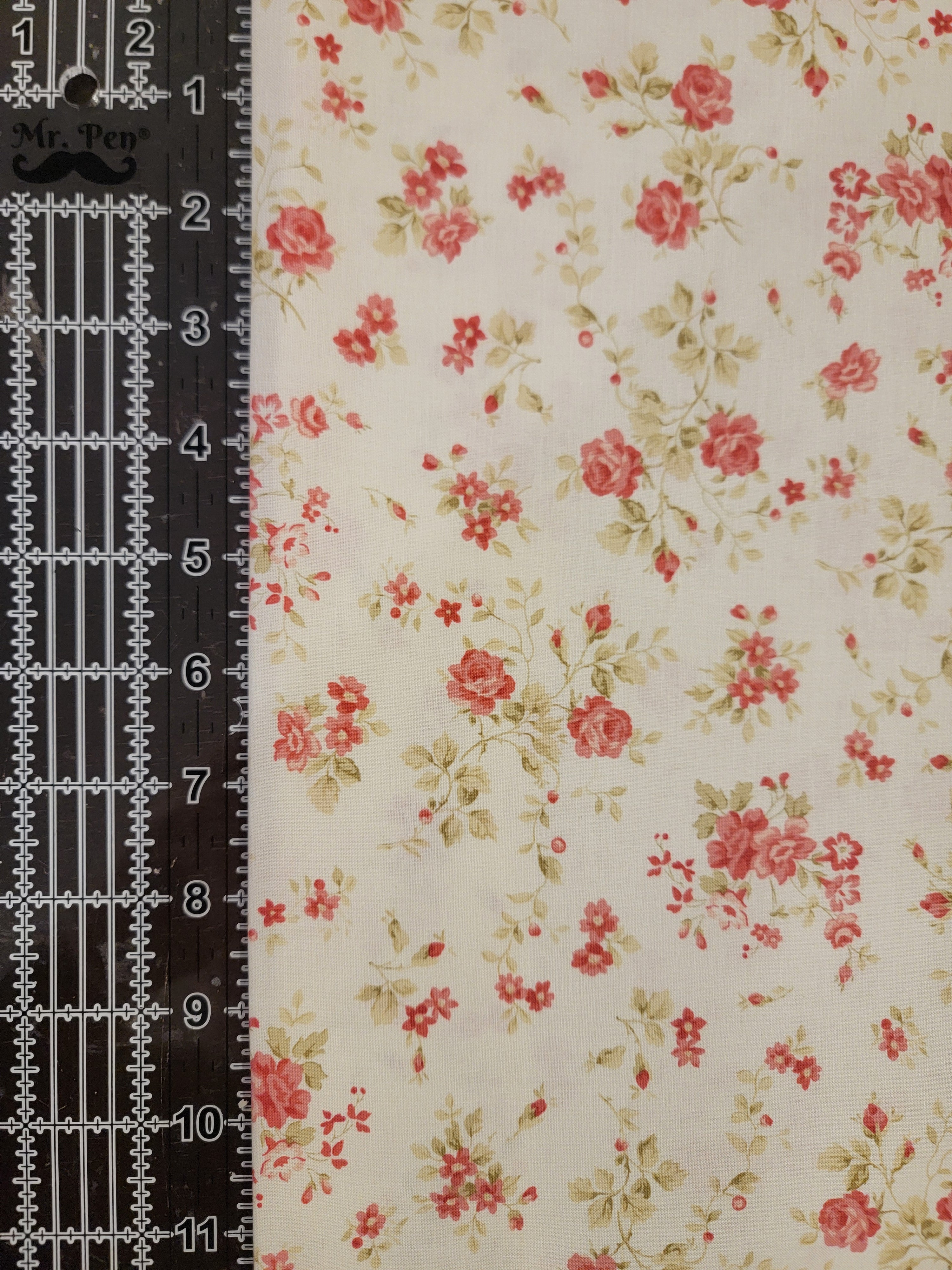 Charlotte- Vintage Rose Garden Fabric (half yard increment)