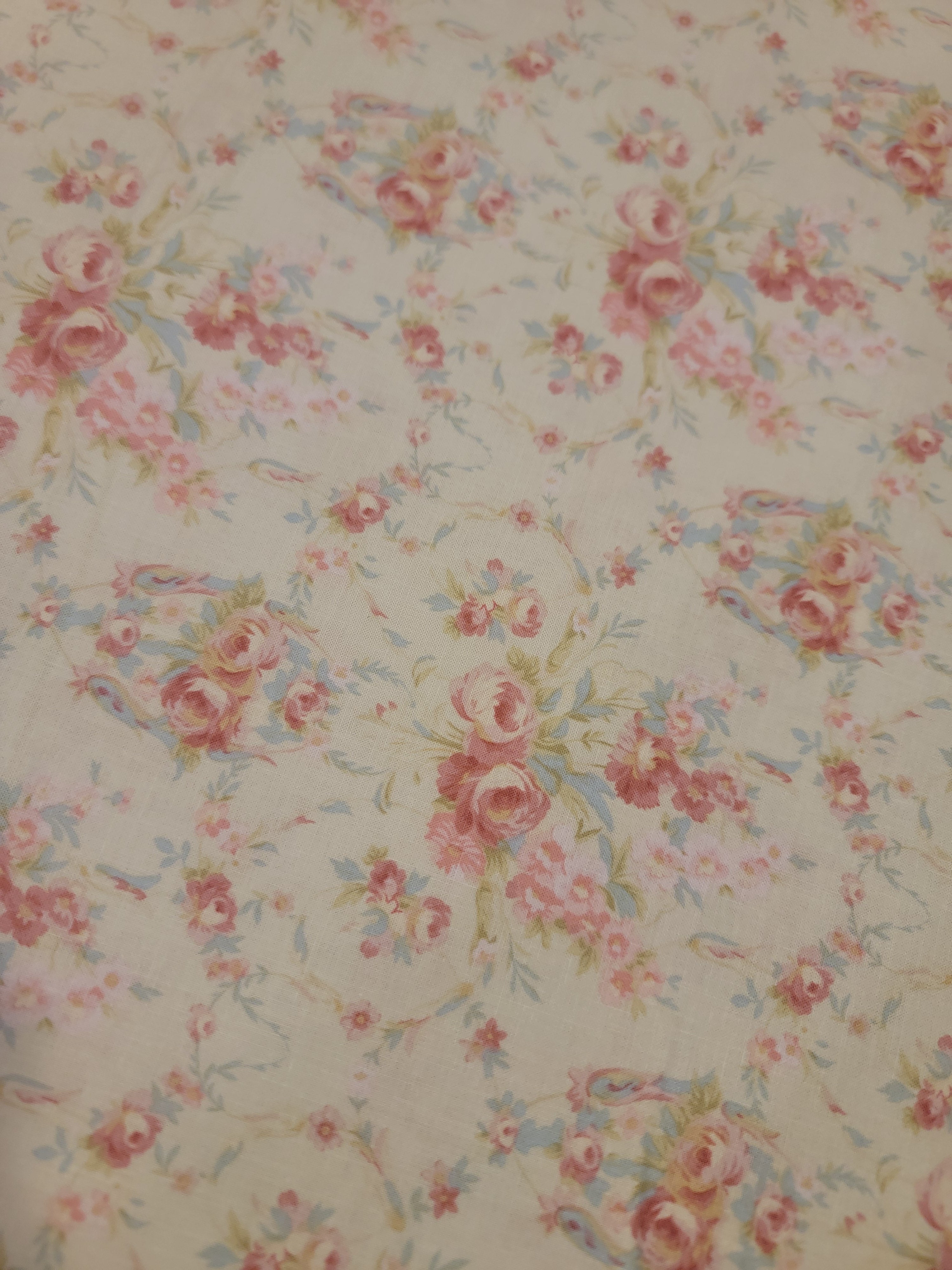 Charlotte- Antique Rose Boquet Fabric (half yard increment)