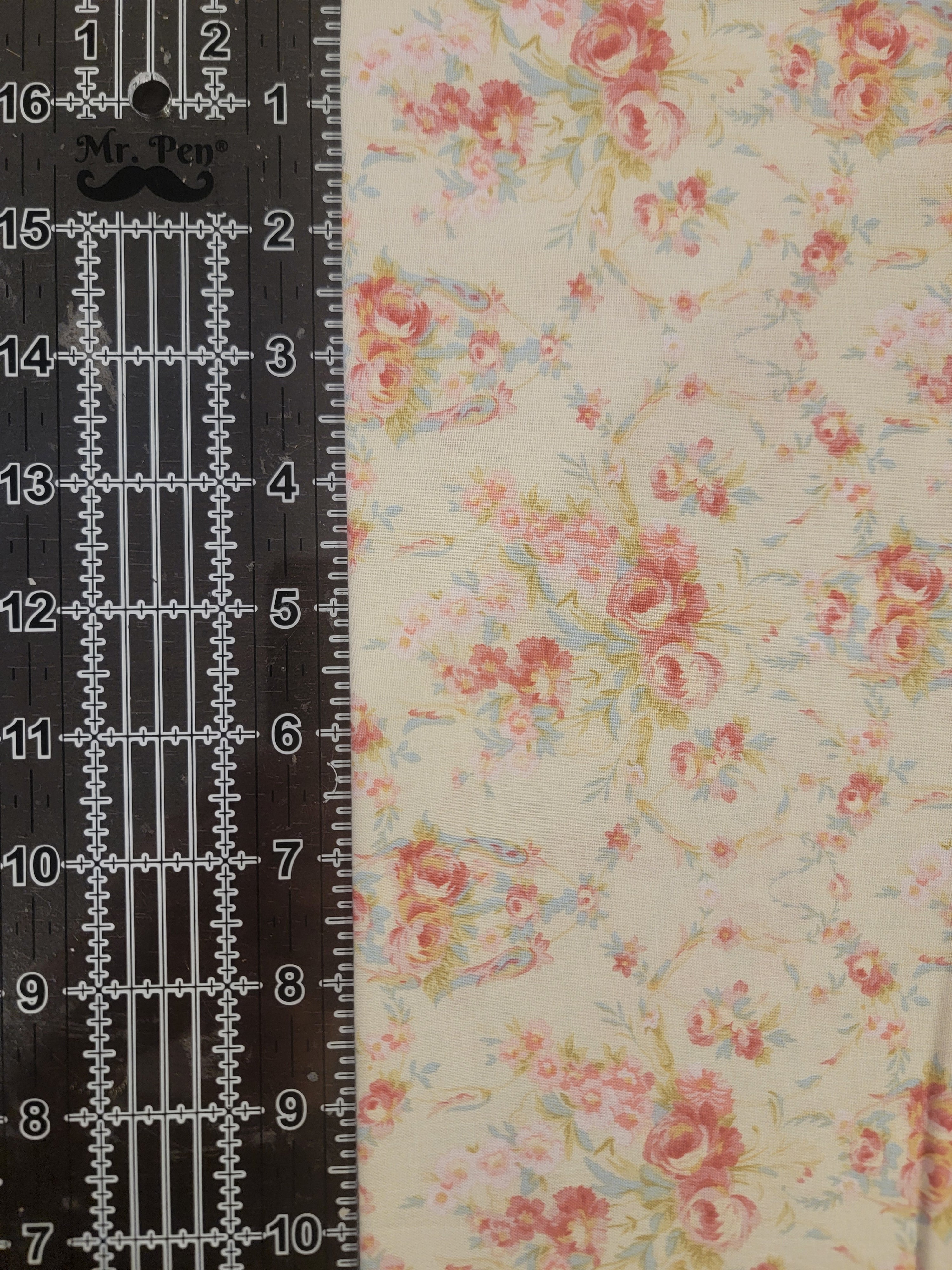 Charlotte- Antique Rose Boquet Fabric (half yard increment)