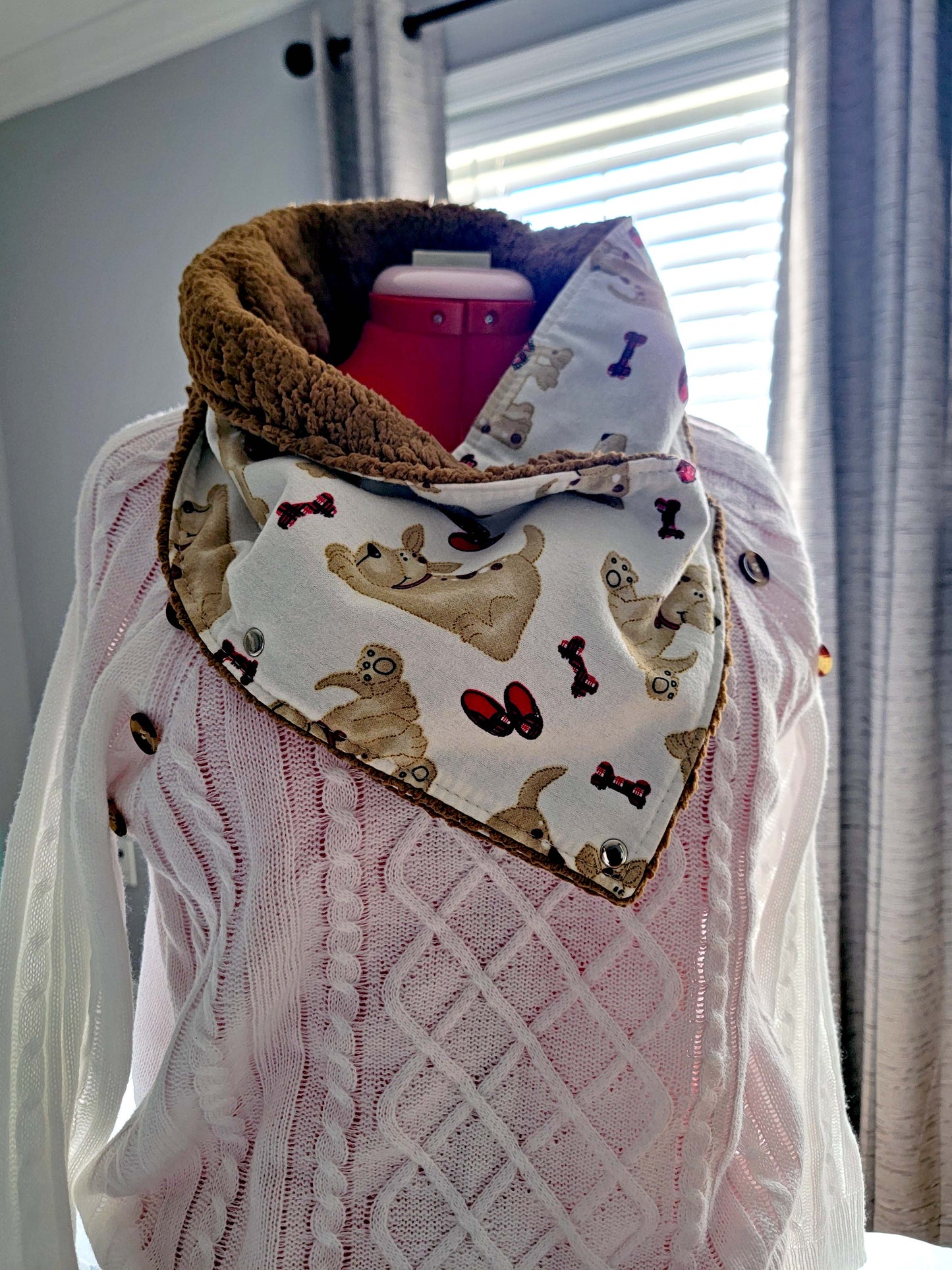 Plaid Puppies Mini Scarf