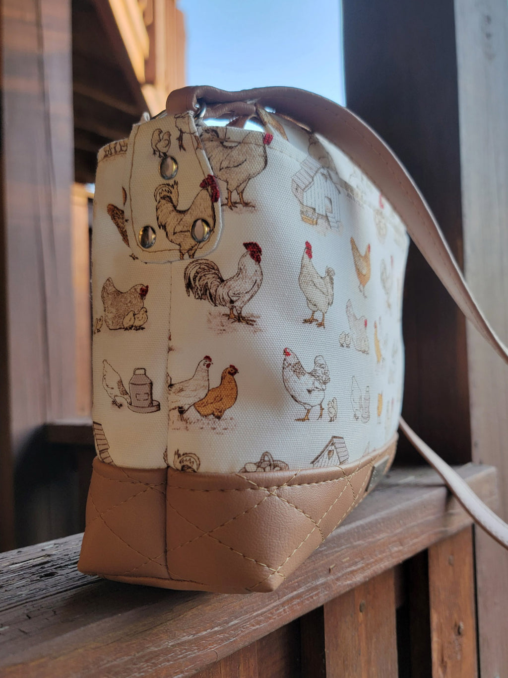 Chicken Coop Canvas Tote