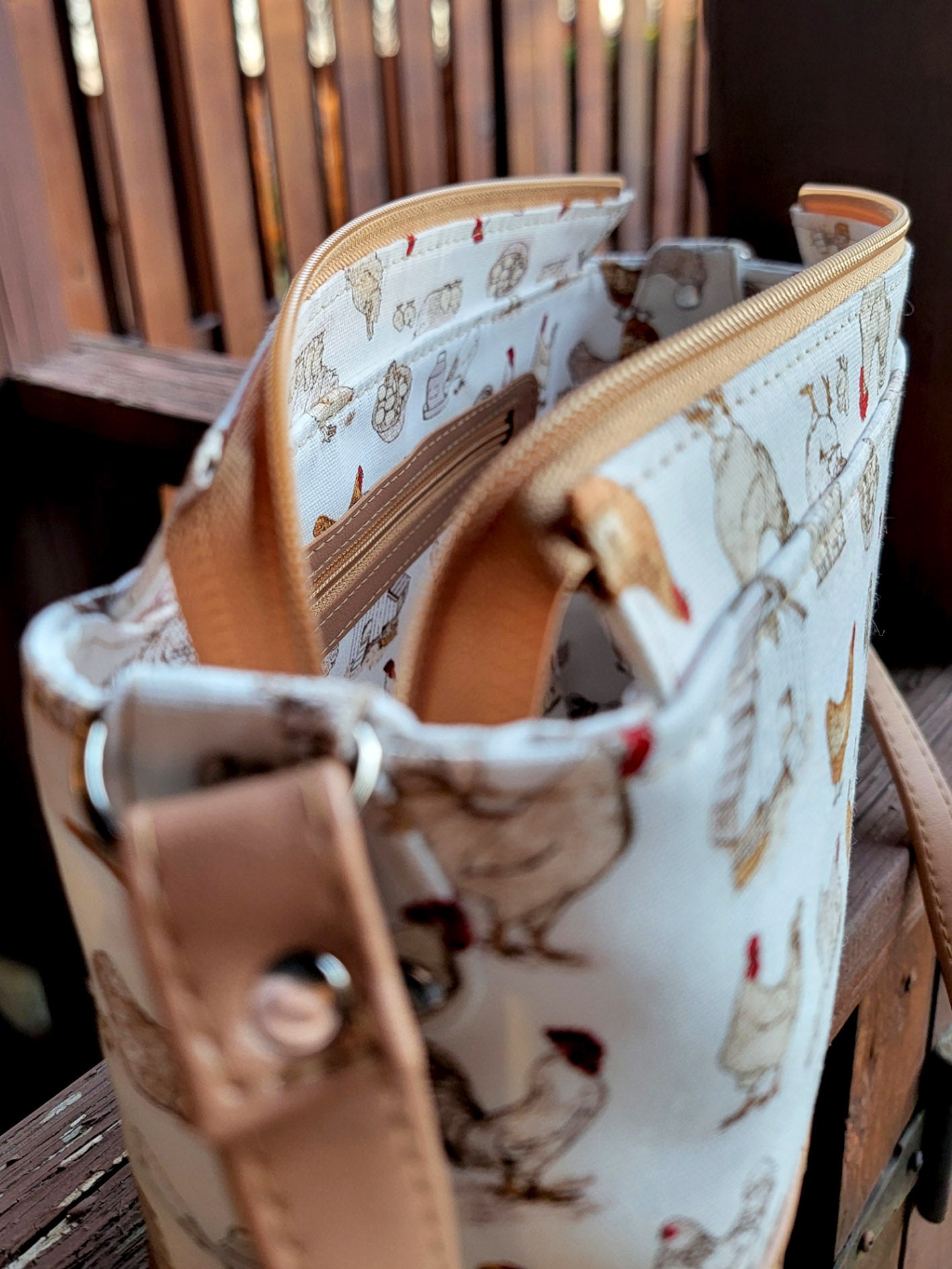 Chicken Coop Canvas Tote