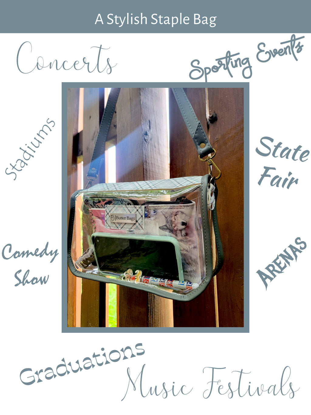 Cristal Stadium Bag- Digital Pattern (PRE-ORDER)