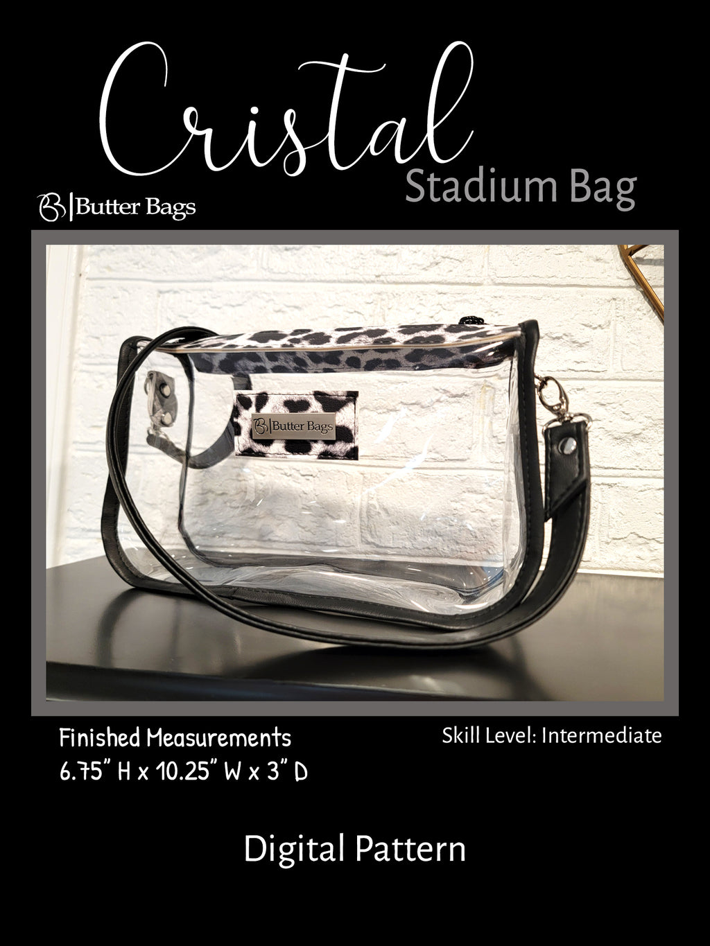 Cristal Stadium Bag- Digital Pattern (PRE-ORDER)