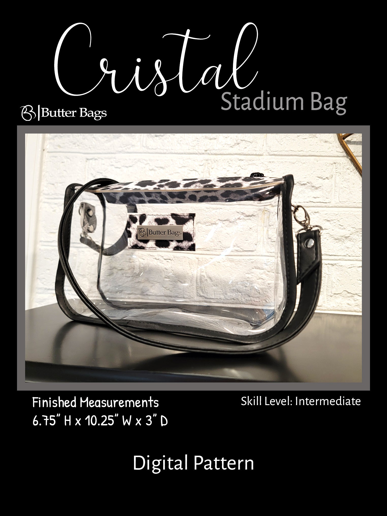 Cristal Stadium Bag- Digital Pattern (PRE-ORDER)