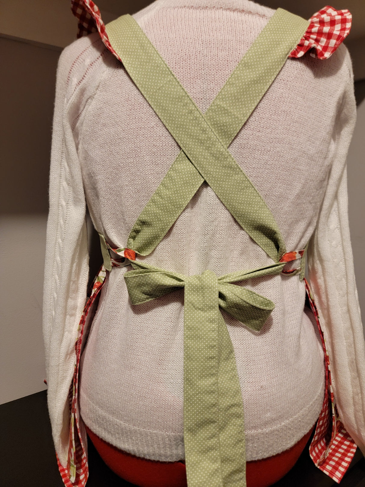 Spring Tulips Vintage Ruffle Pinafore Apron