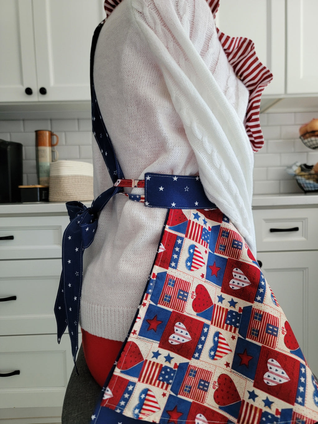 Americana Vintage Ruffle Pinafore Apron
