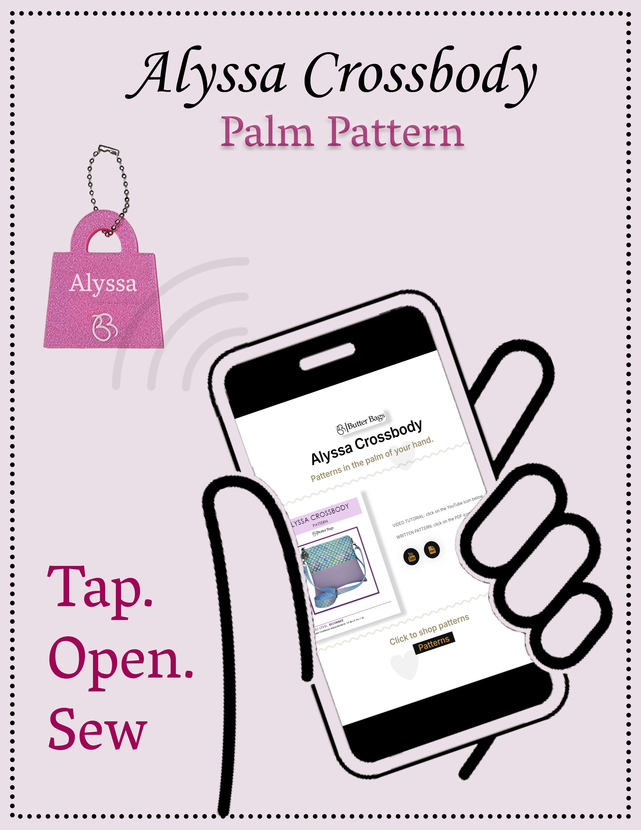 Alyssa Crossbody - Palm Pattern