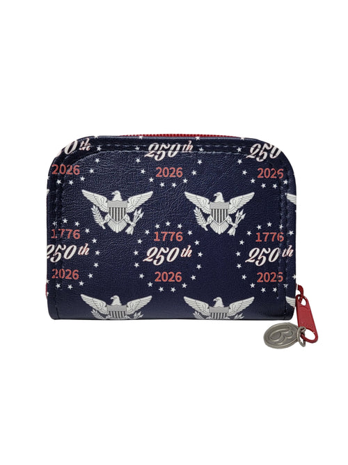 America 250 Mini Zip Around Wallet