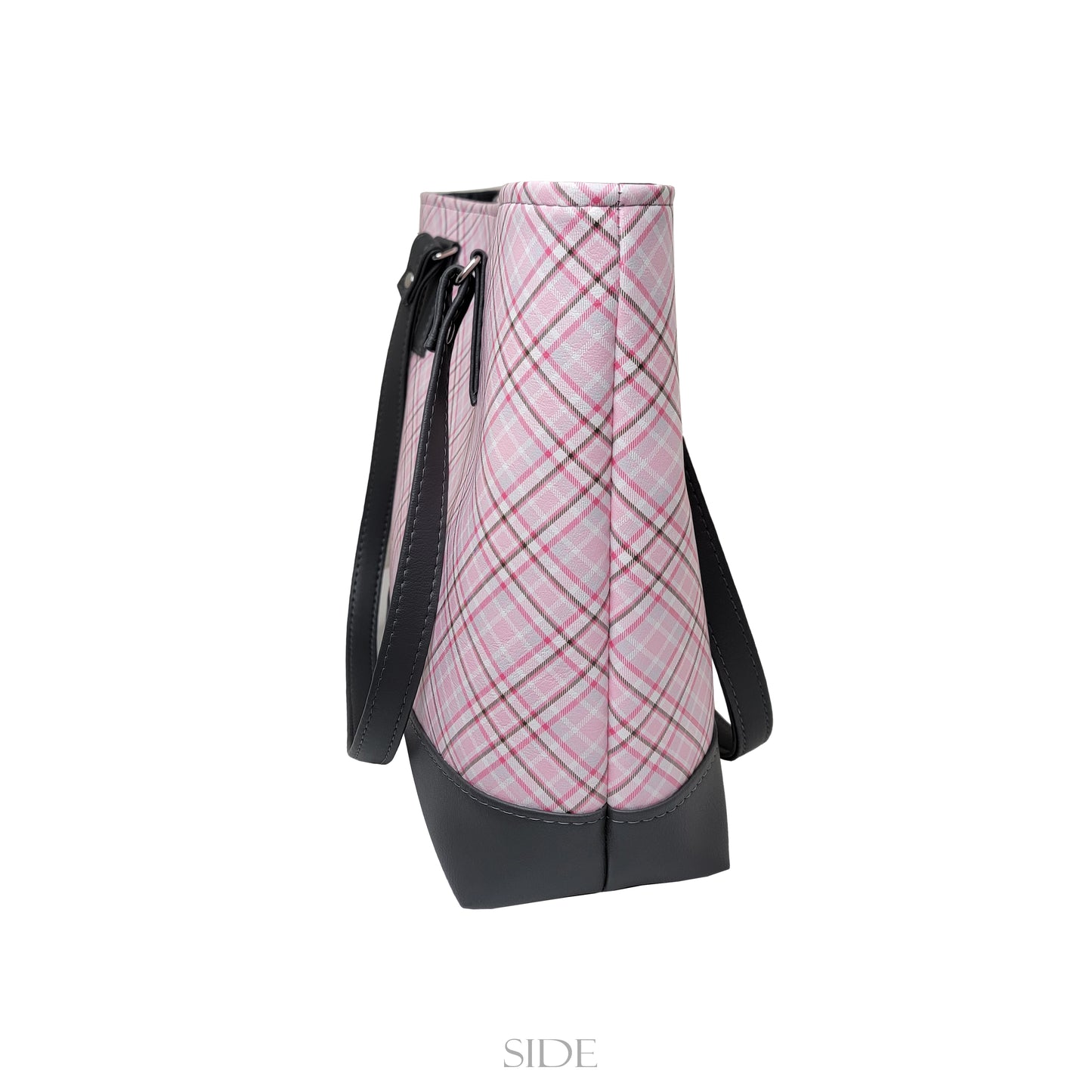 Pink & Grey Plaid Big B