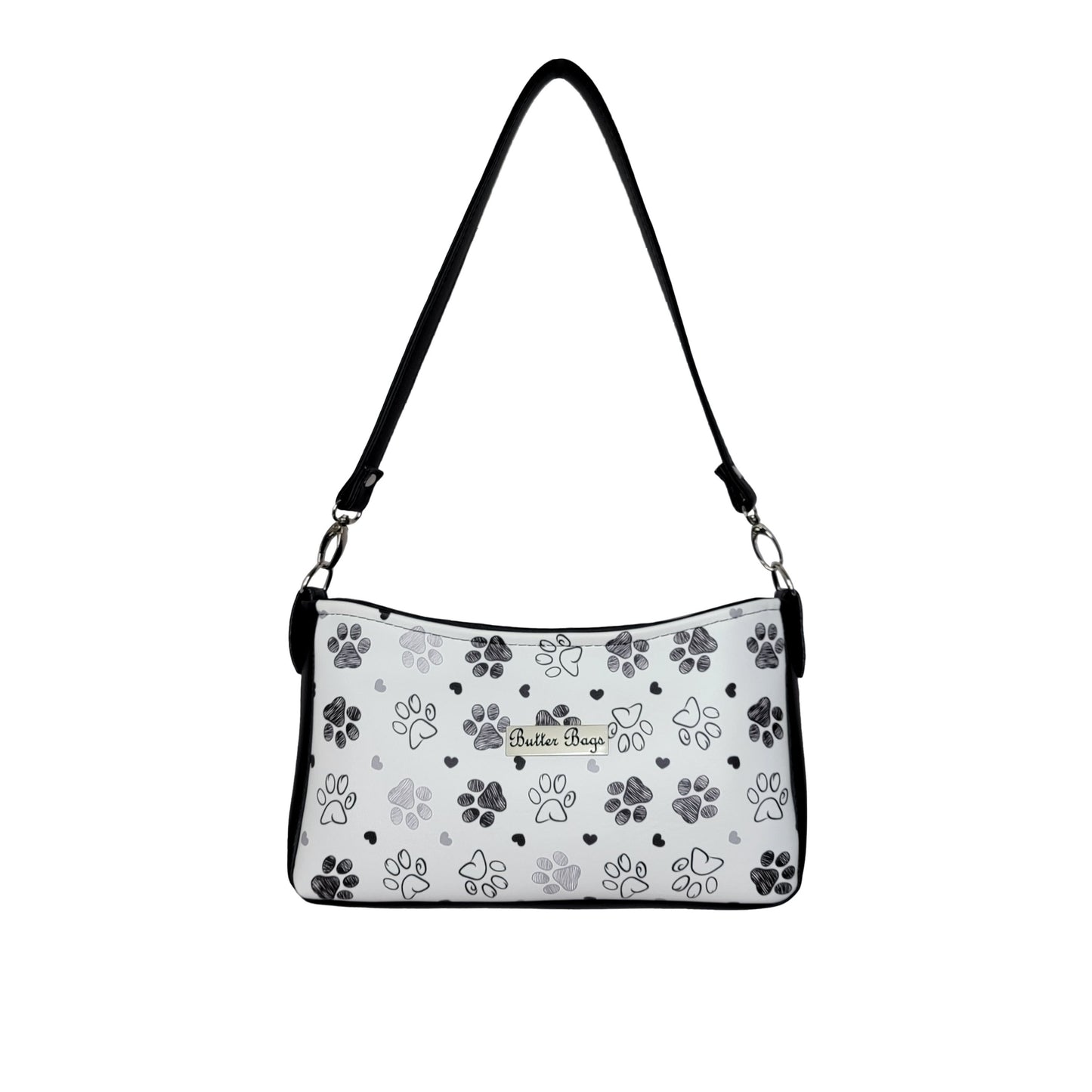 Paw Print Aries Crossbody Bag (black)