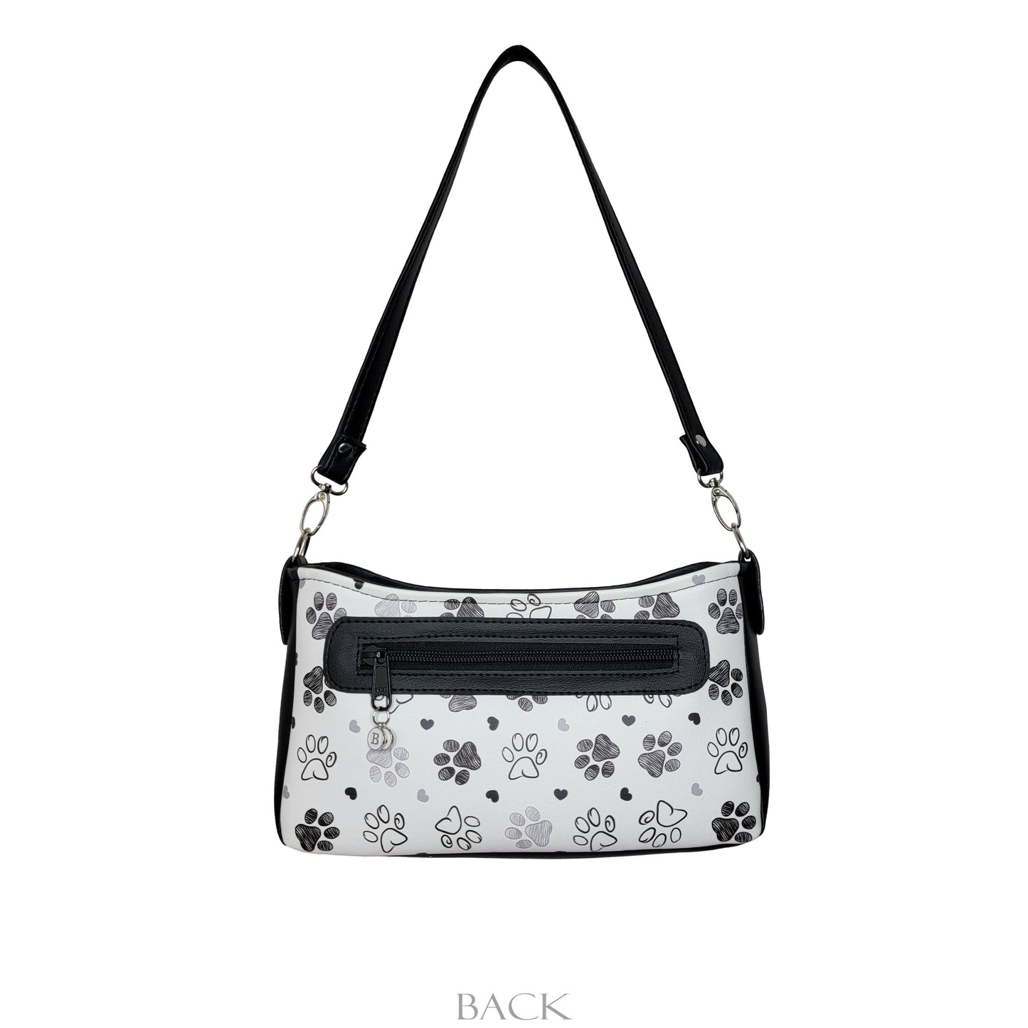 Paw Print Aries Crossbody Bag (black)