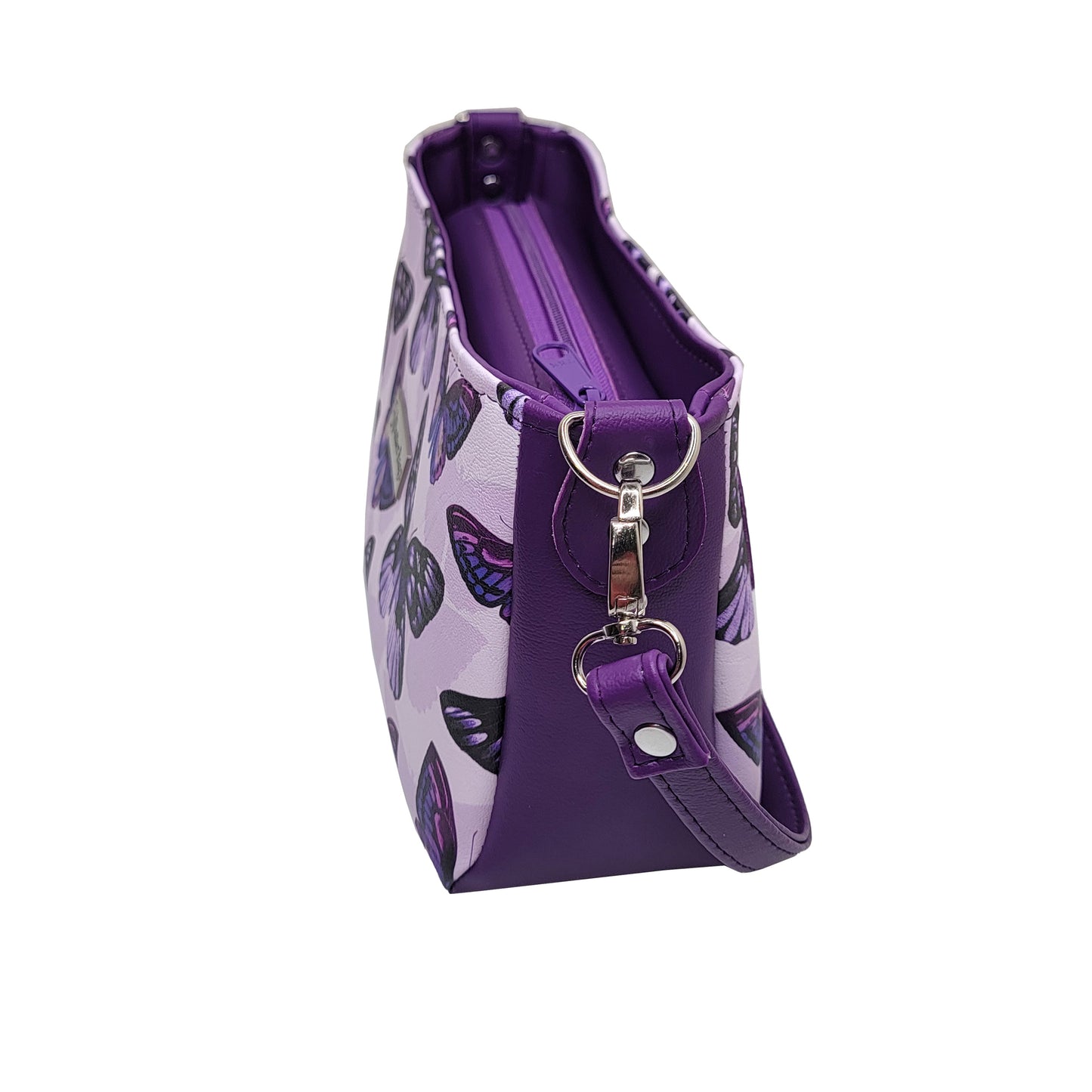 Purple Butterfly Aries Crossbody Bag