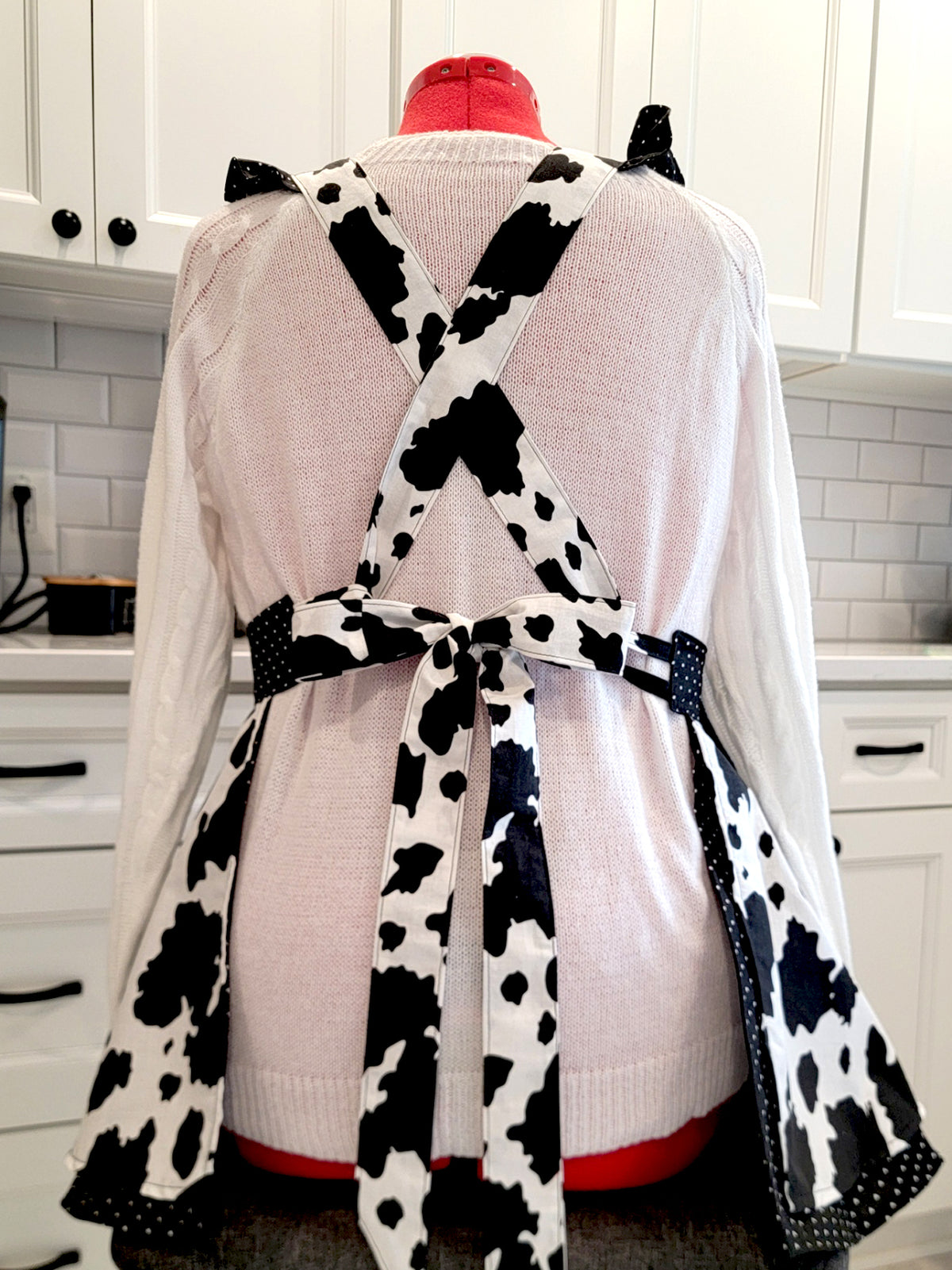 Cow Vintage Ruffle Pinafore Apron