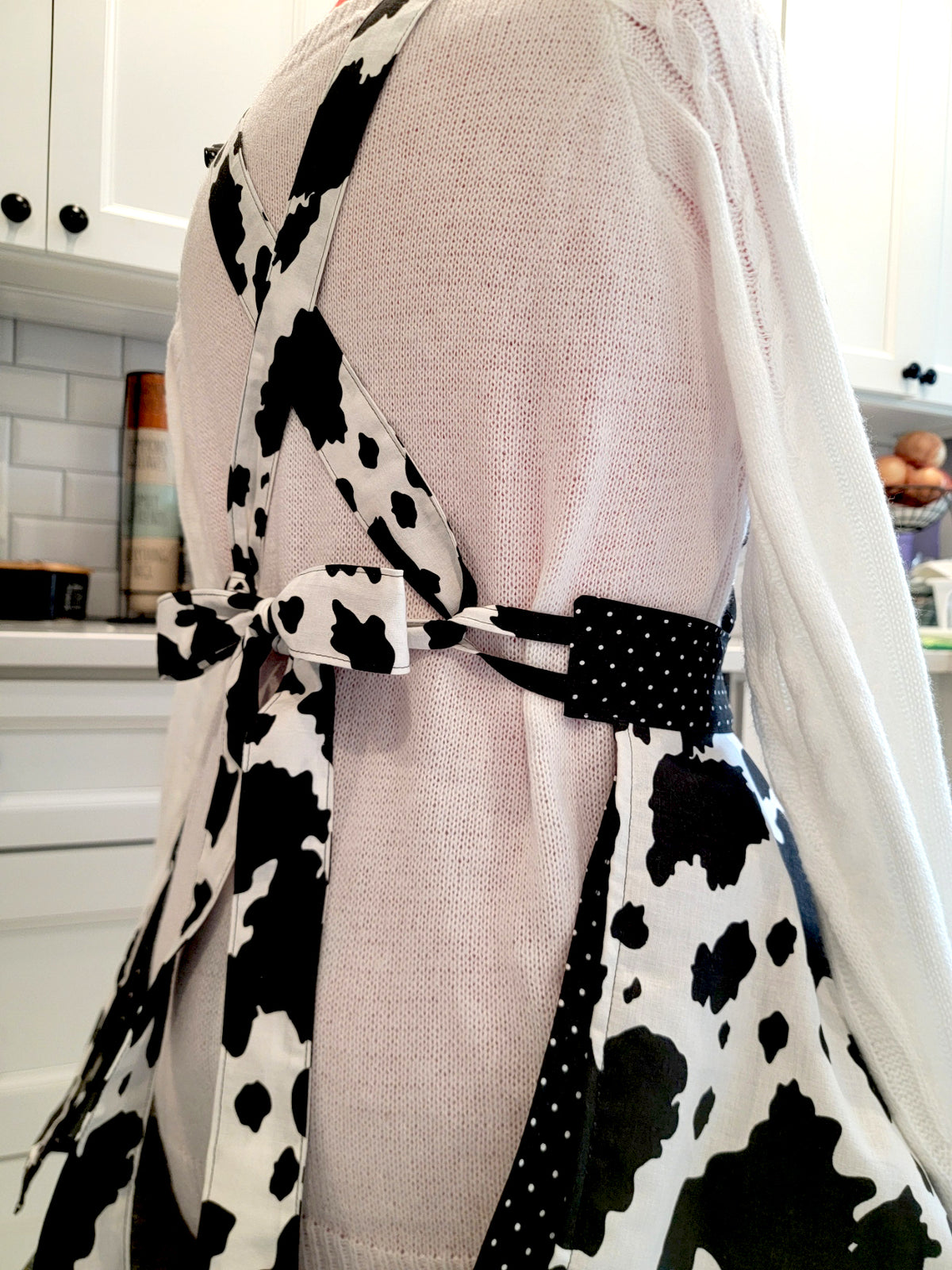 Cow Vintage Ruffle Pinafore Apron