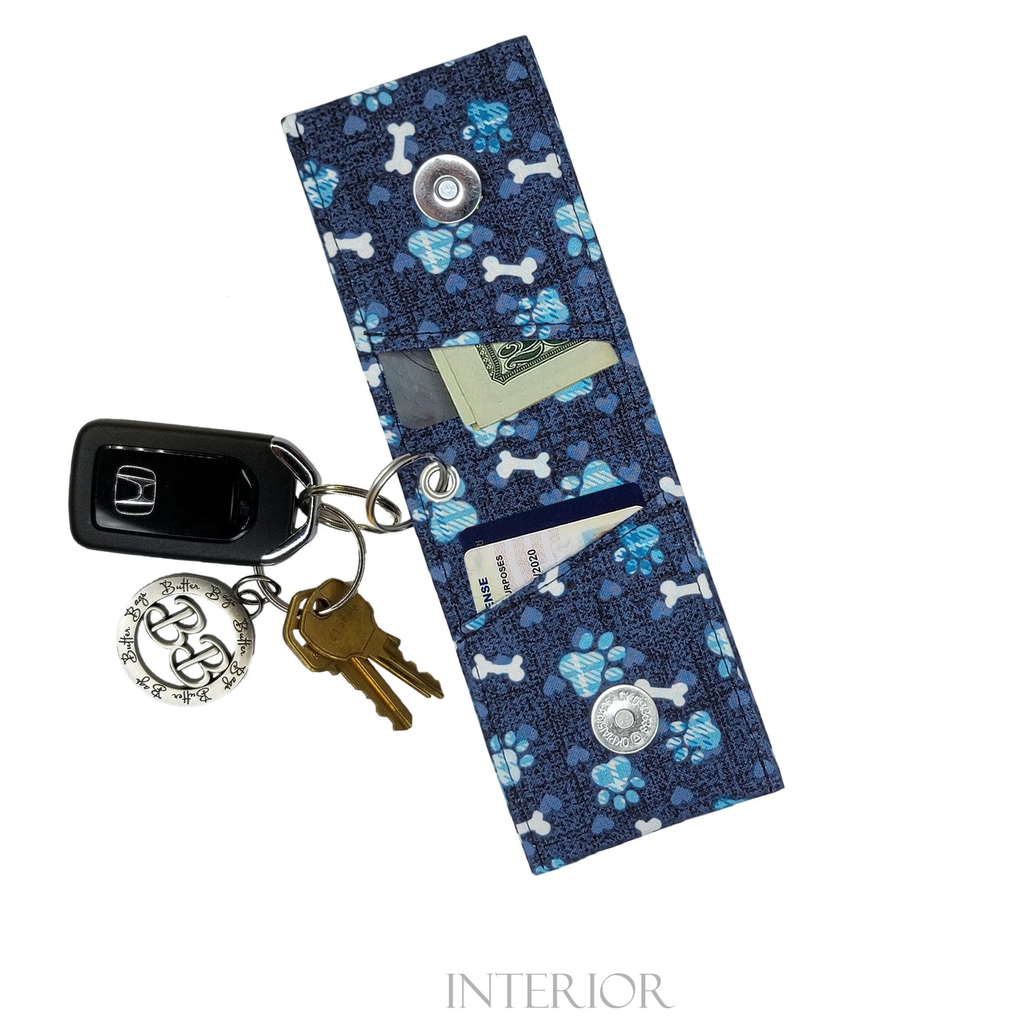 Paw Prints Keychain Wallet