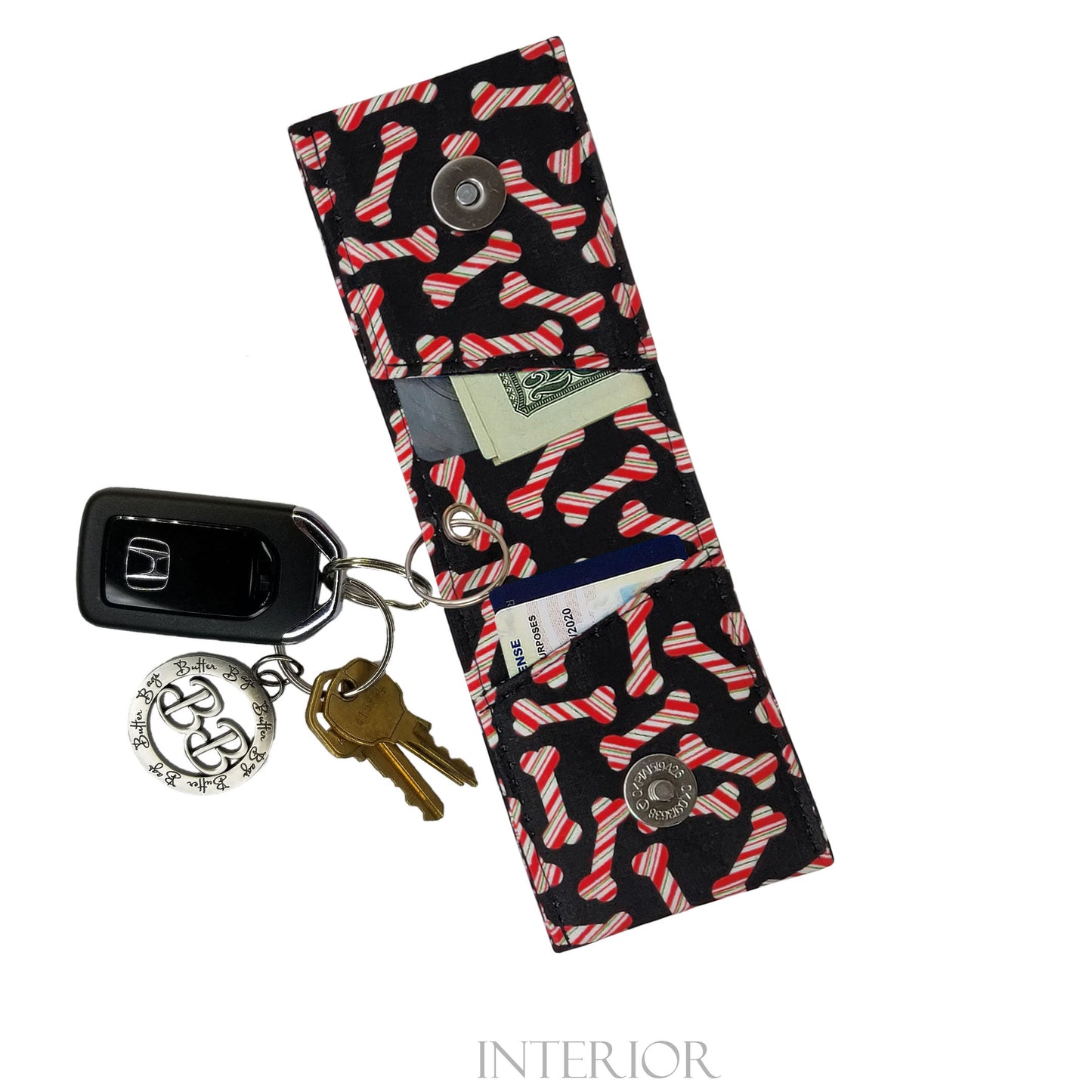 Winter Doggies Keychain Wallet