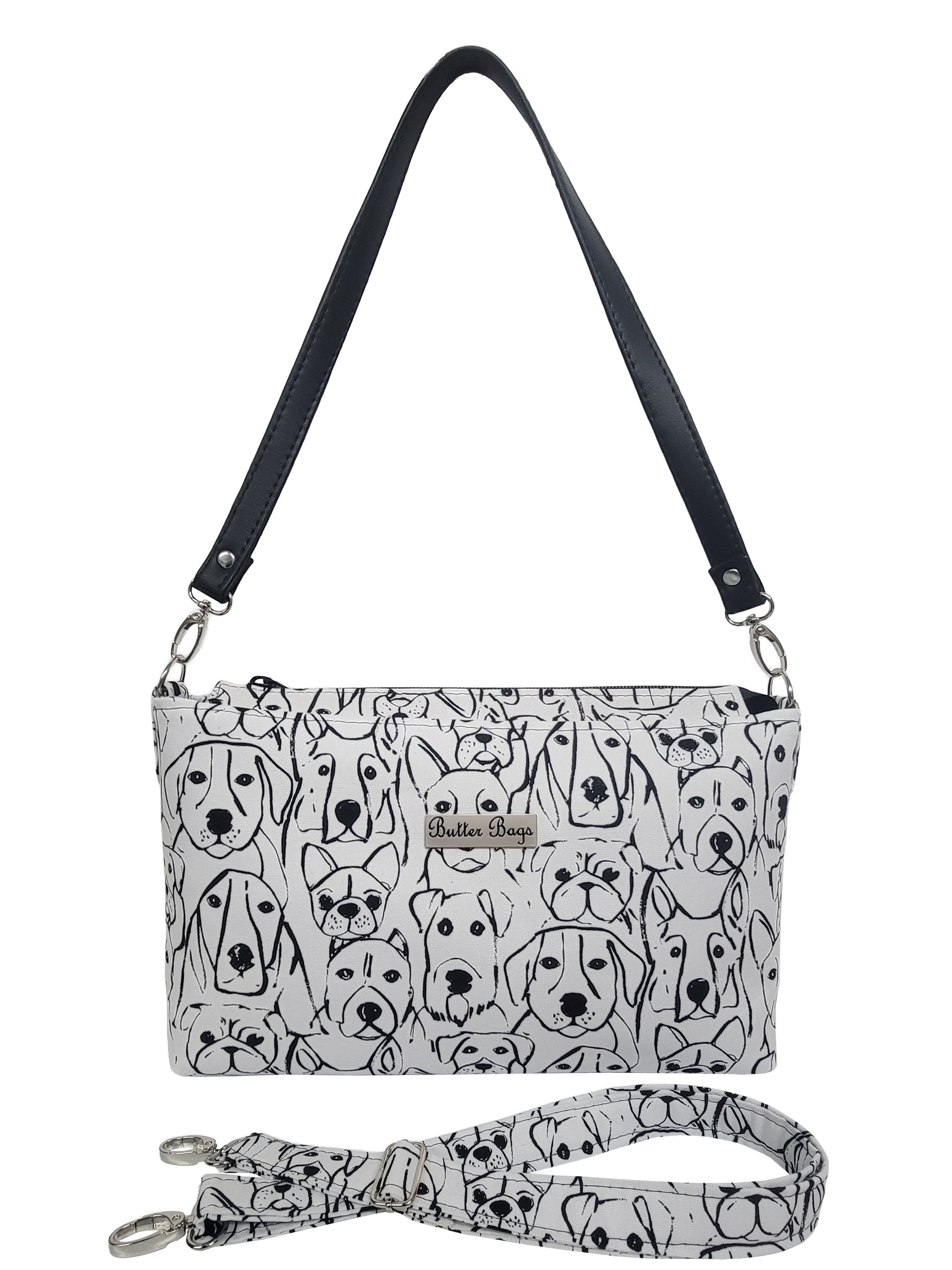 Puppy Dogs Canvas Tote (crossbody strap included)