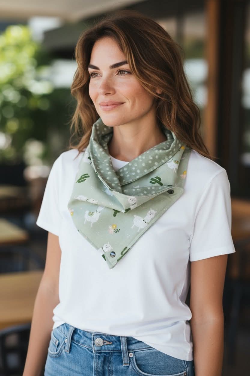 A Cozy Cuddle- Reversible Mini Scarf (Digital Pattern)