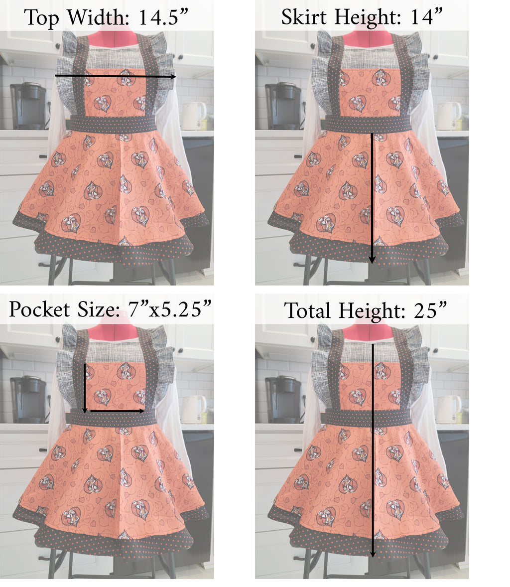 Halloween Vintage Ruffle Pinafore Apron
