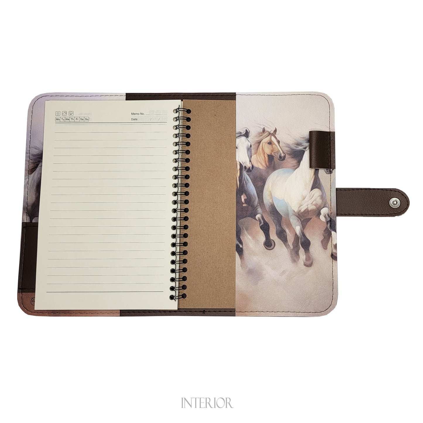 Horses- Notebook & Cover (dark brown)
